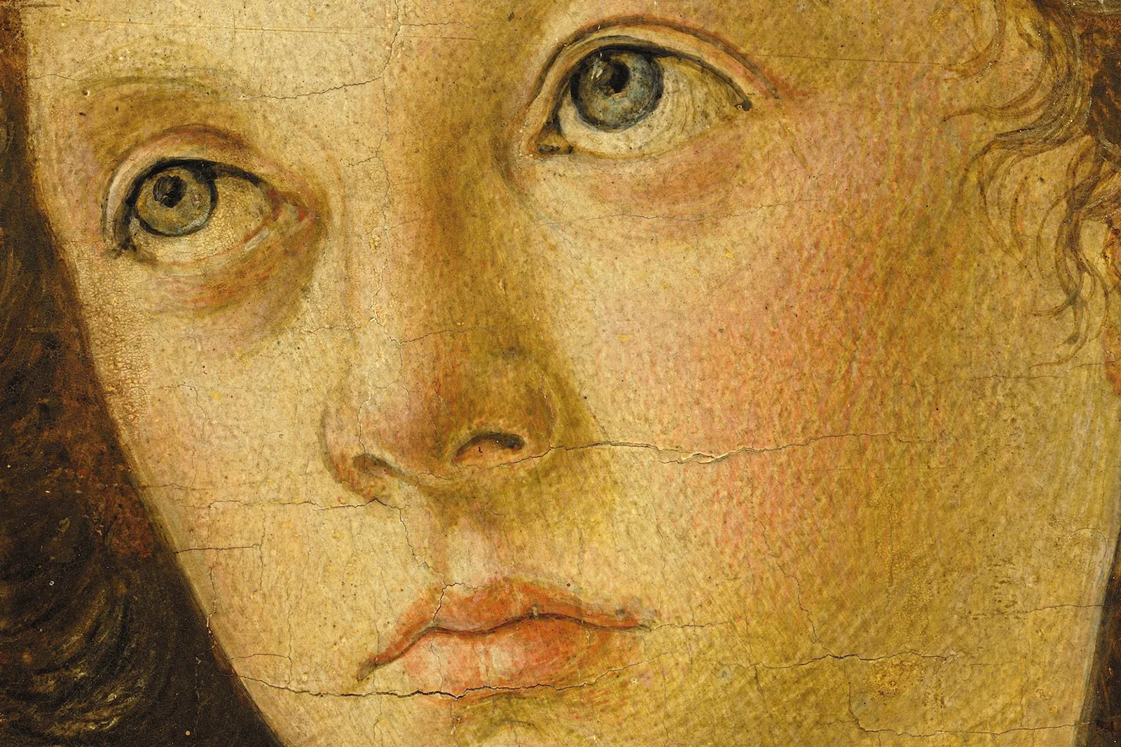 韦罗基奥工作室、达芬奇《基督受洗》超高清大图局部 (9)