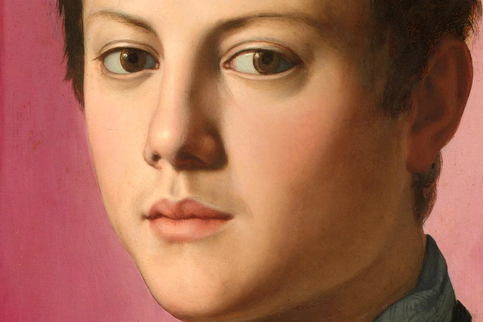 布龙齐诺样式主义油画肖像画《年轻男子的肖像》局部 (1)