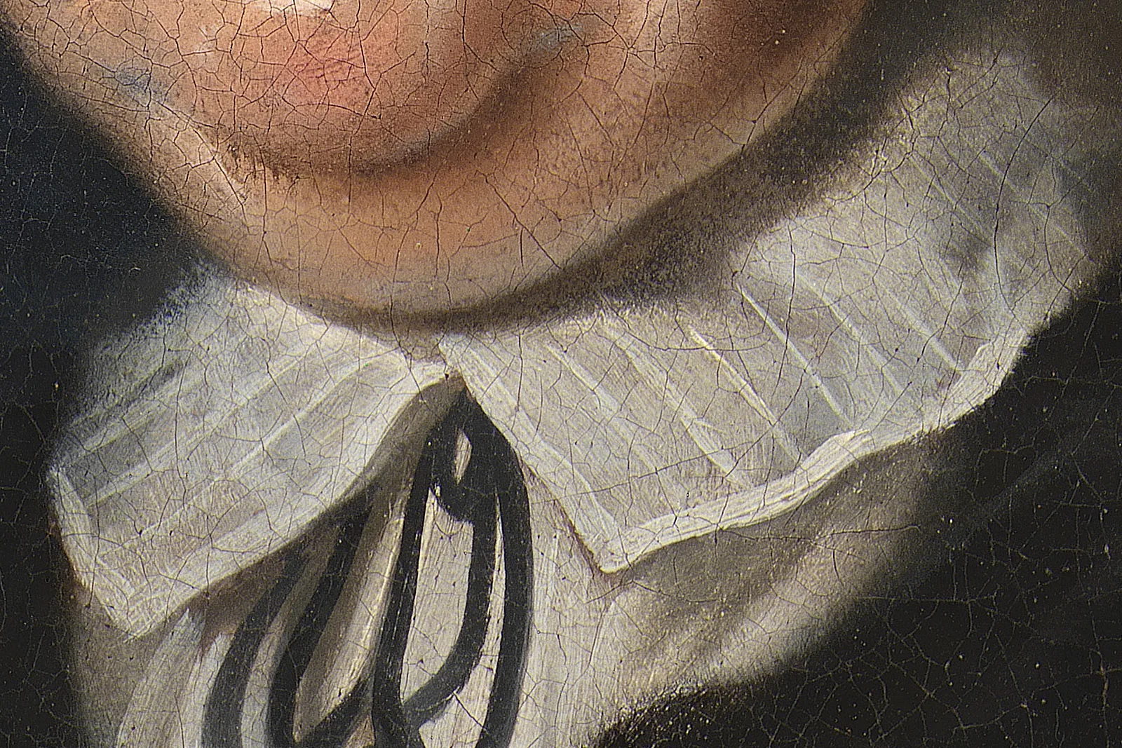 卡雷尔·范·曼德油画人物《艺术家和他的家人》超高清大图局部 (6)