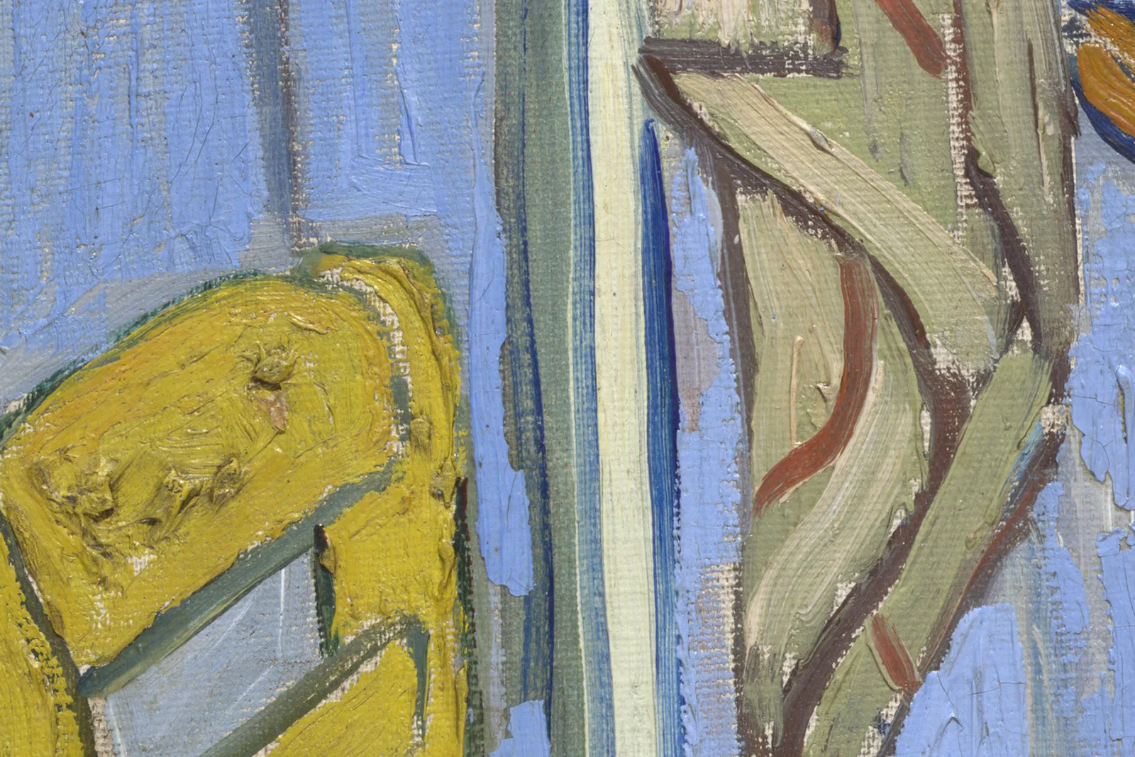 梵高《在阿尔勒的卧室》第二版超高清大图局部 (8)