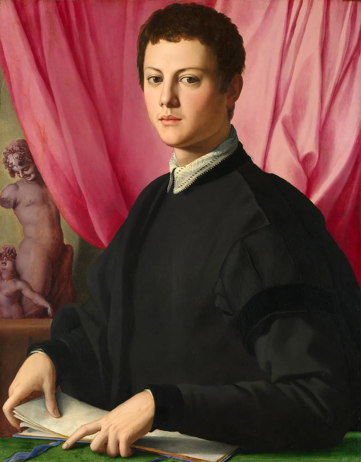 布龙齐诺样式主义油画肖像画《年轻男子的肖像》