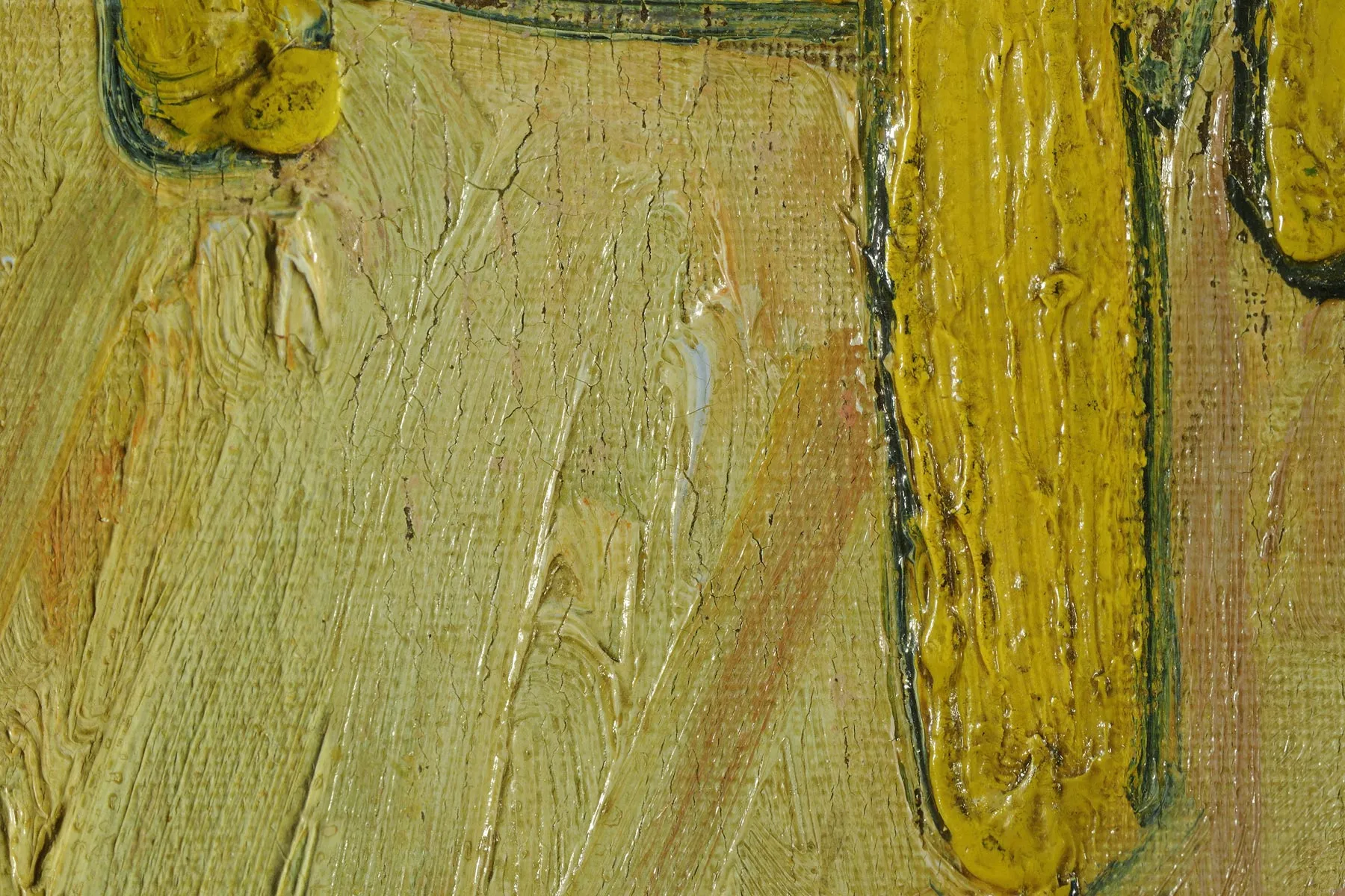 梵高《在阿尔勒的卧室》第一版超高清大图局部 (8)