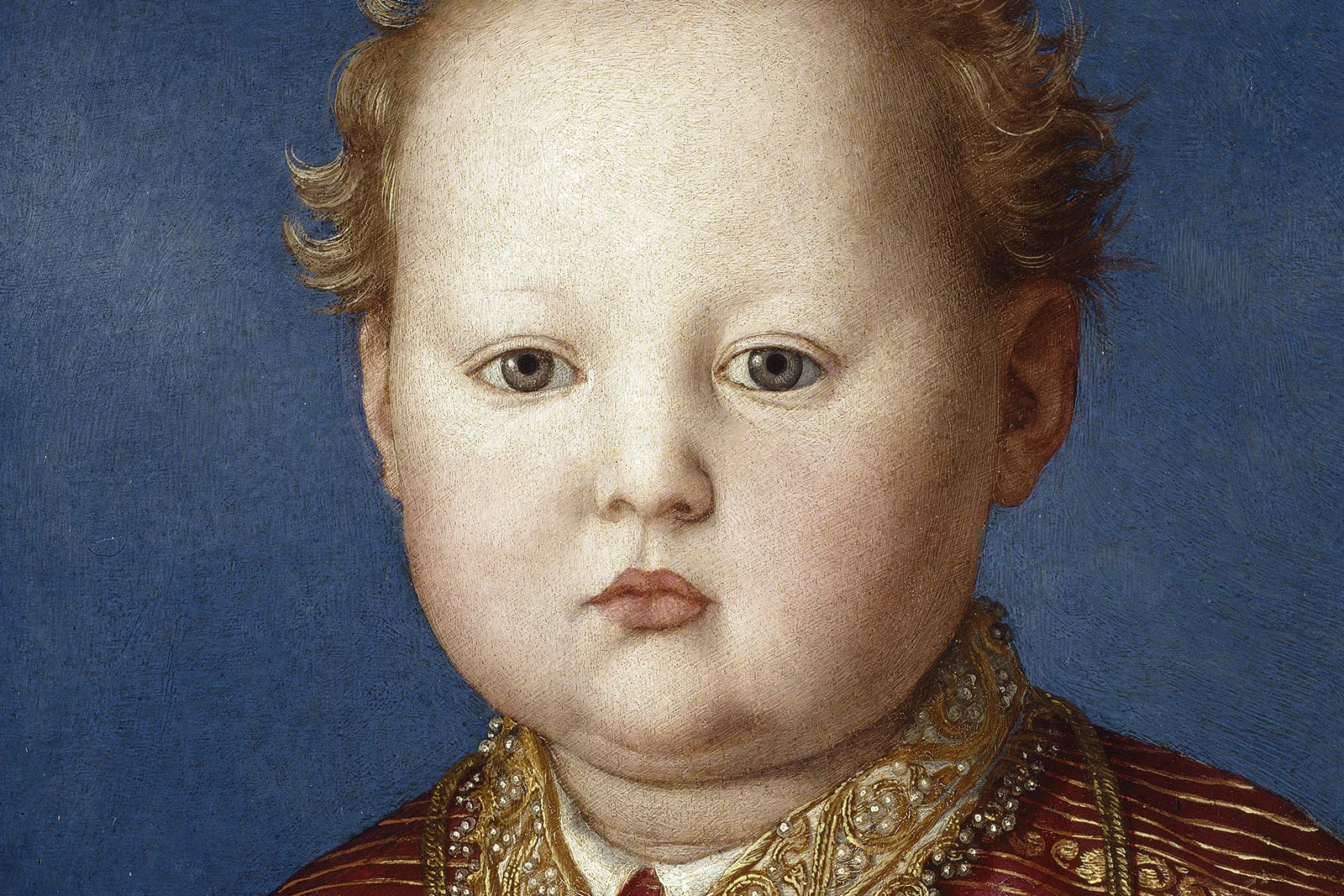 布龙齐诺油画儿童肖像作品《加西亚·德·美第奇肖像》局部 (1)