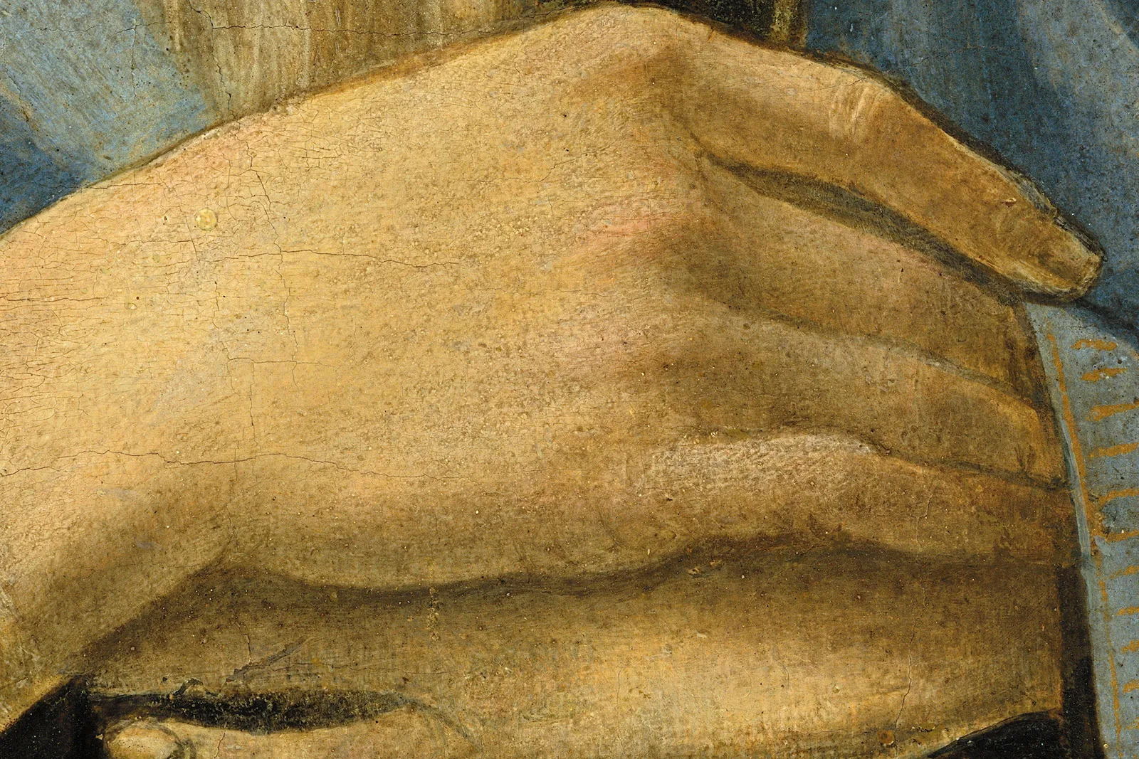 韦罗基奥工作室、达芬奇《基督受洗》超高清大图局部 (12)