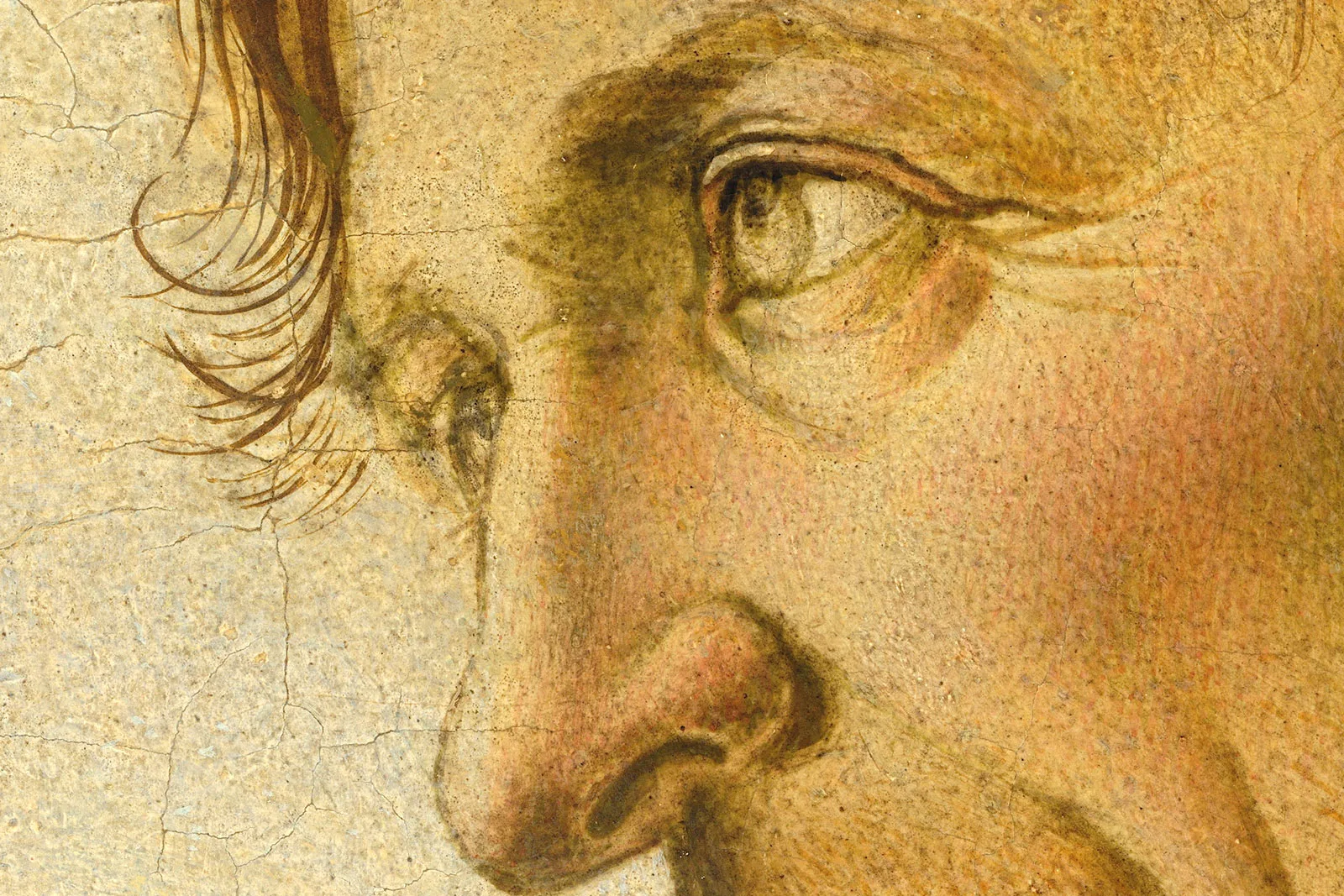 韦罗基奥工作室、达芬奇《基督受洗》超高清大图局部 (6)