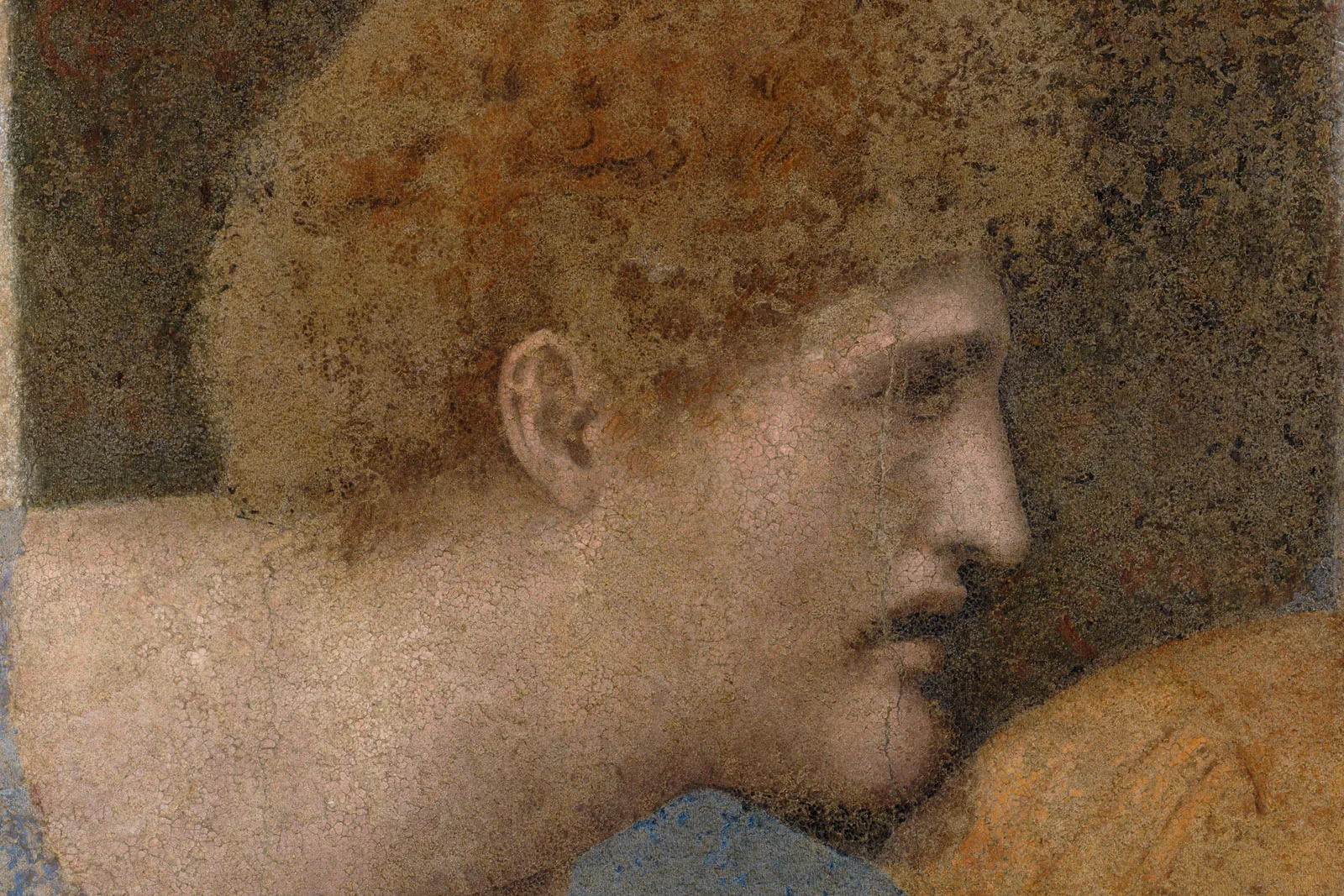 达·芬奇湿壁画《最后的晚餐》超高清大图局部 (7)