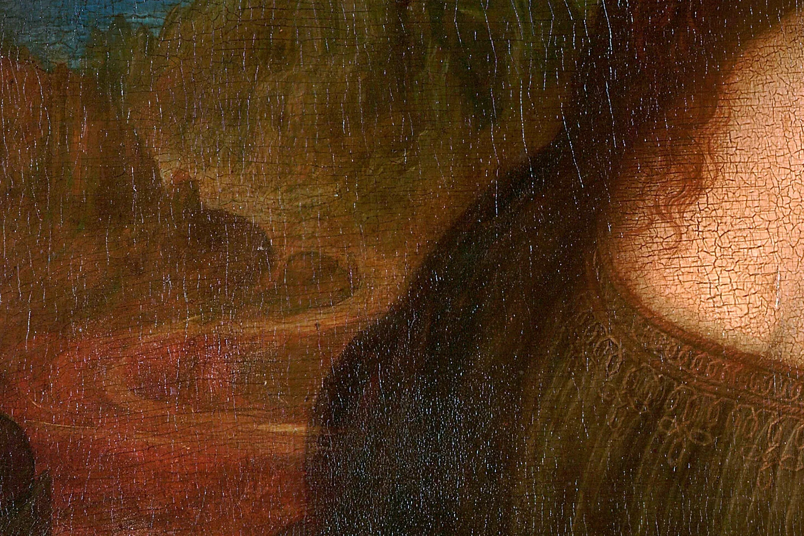 达·芬奇《蒙娜丽莎》高清大图局部 (2)