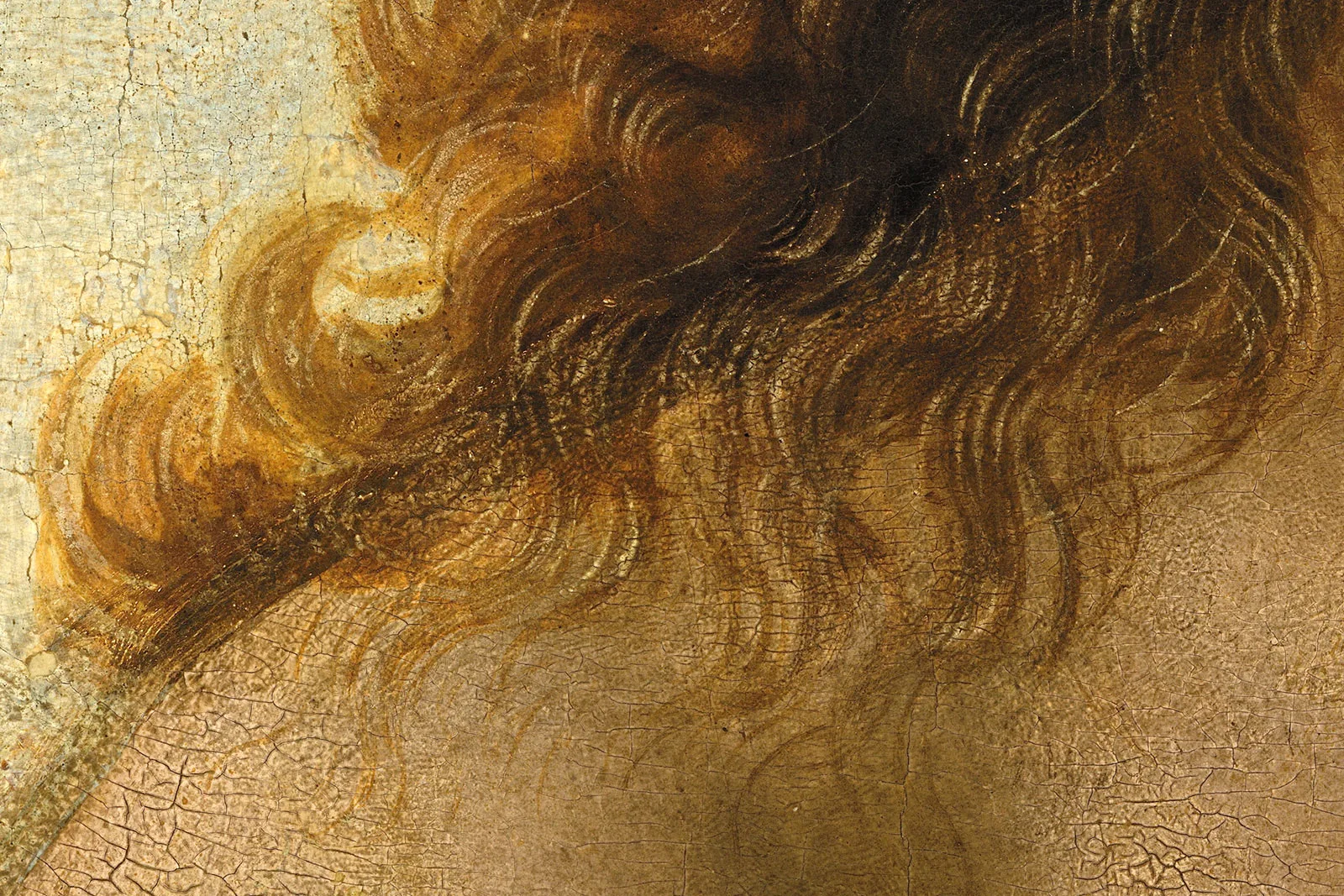 韦罗基奥工作室、达芬奇《基督受洗》超高清大图局部 (4)