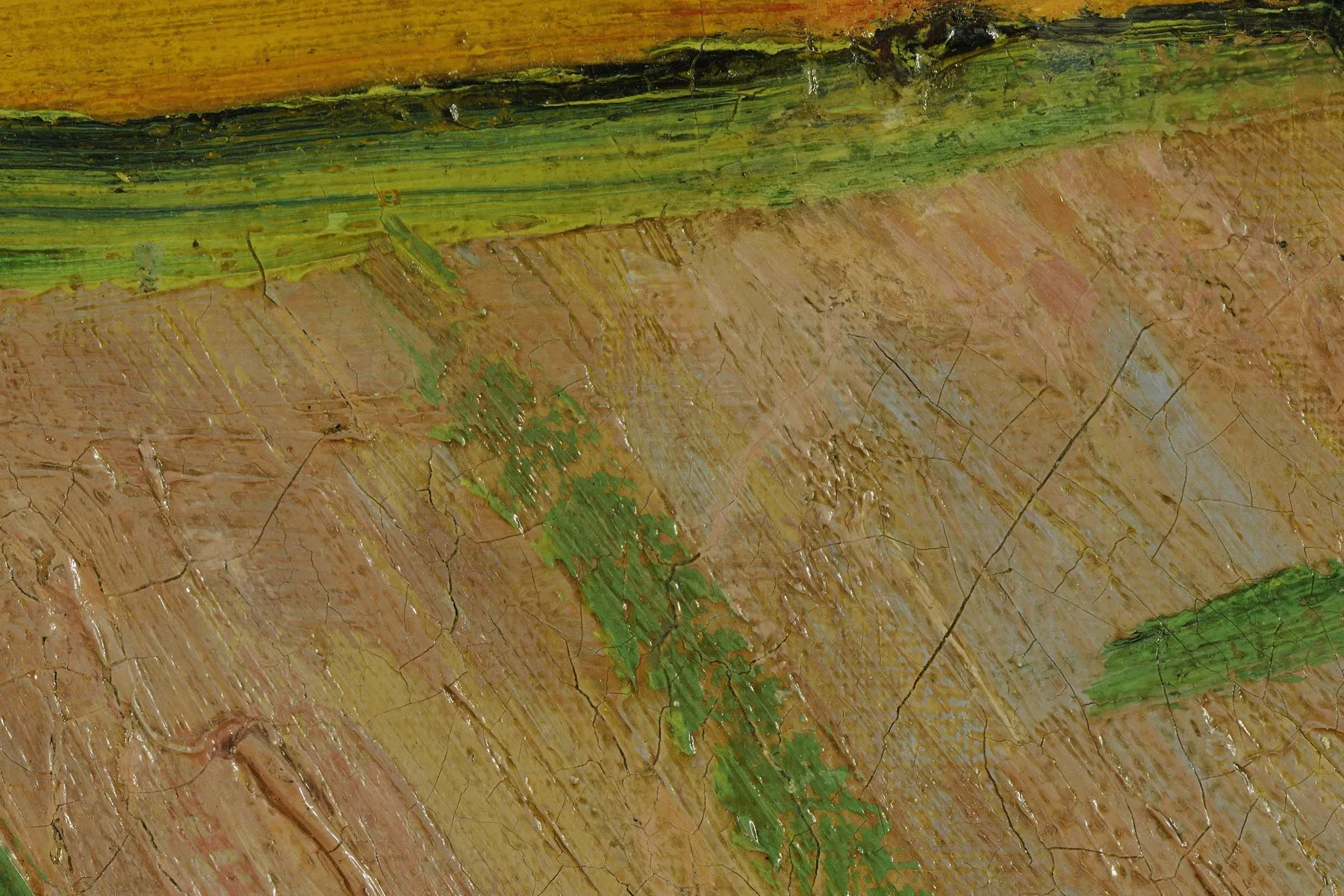 梵高《在阿尔勒的卧室》第一版超高清大图局部 (9)