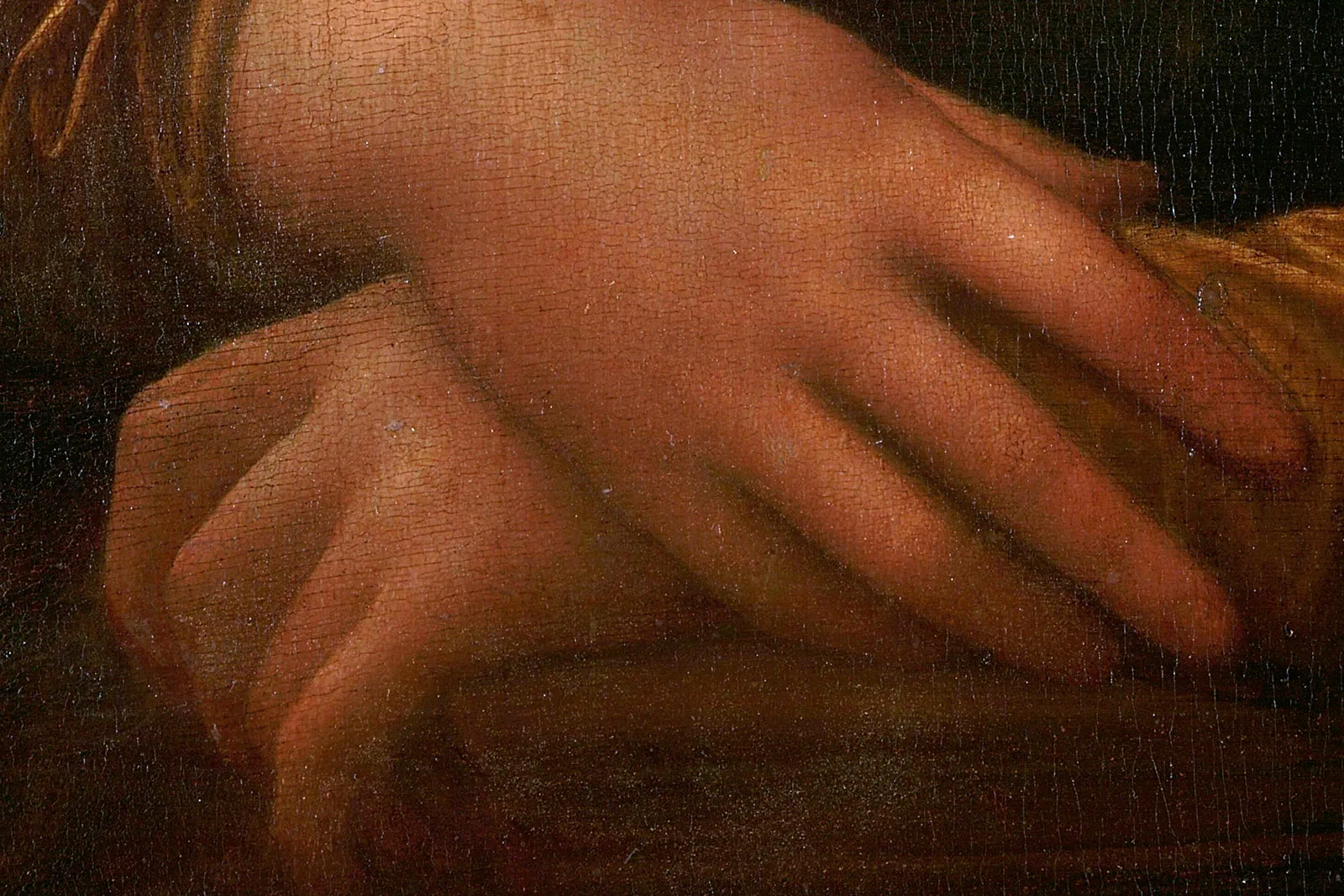 达·芬奇《蒙娜丽莎》高清大图局部 (5)