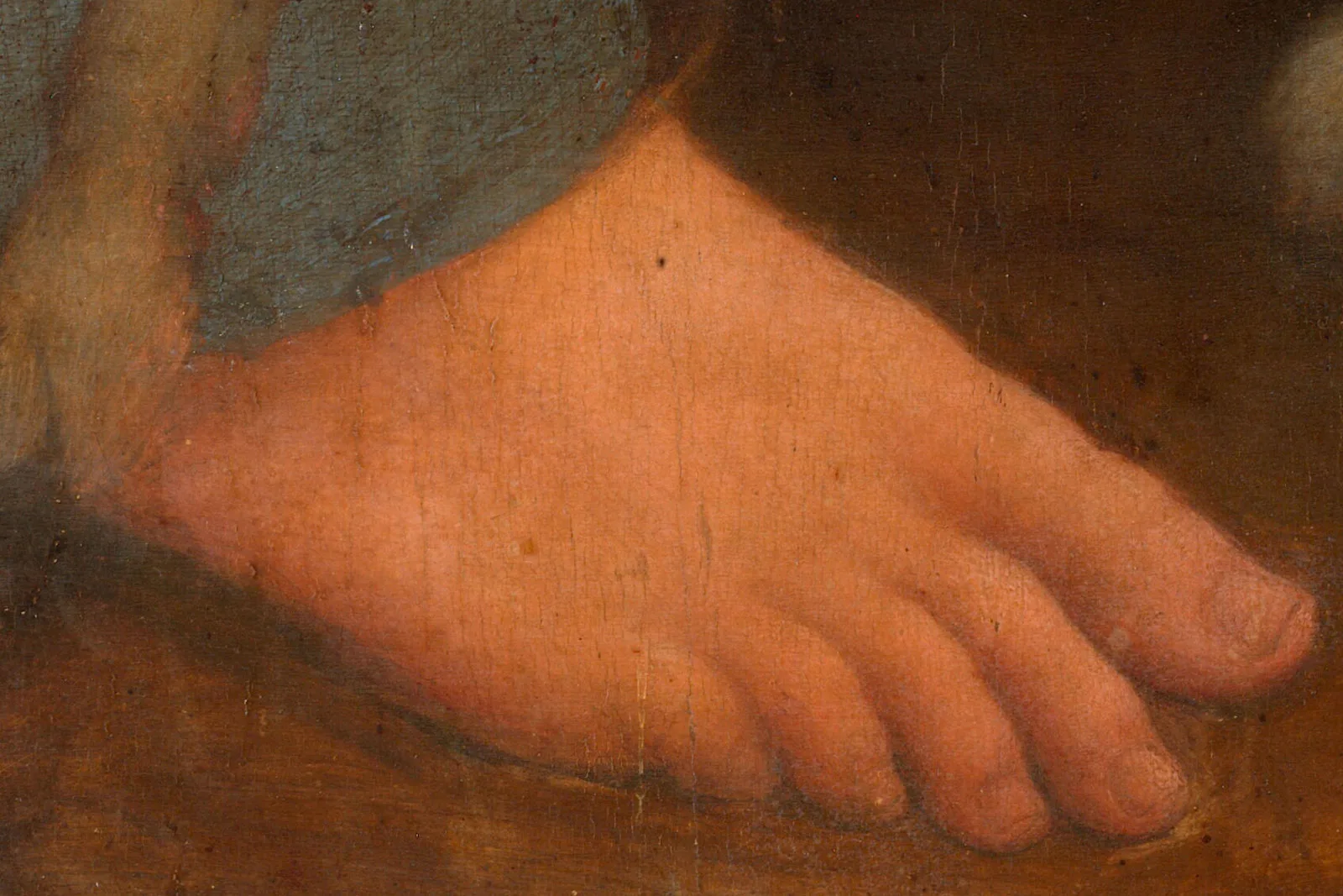 达·芬奇《圣母子与圣安妮》超高清大图局部 (5)