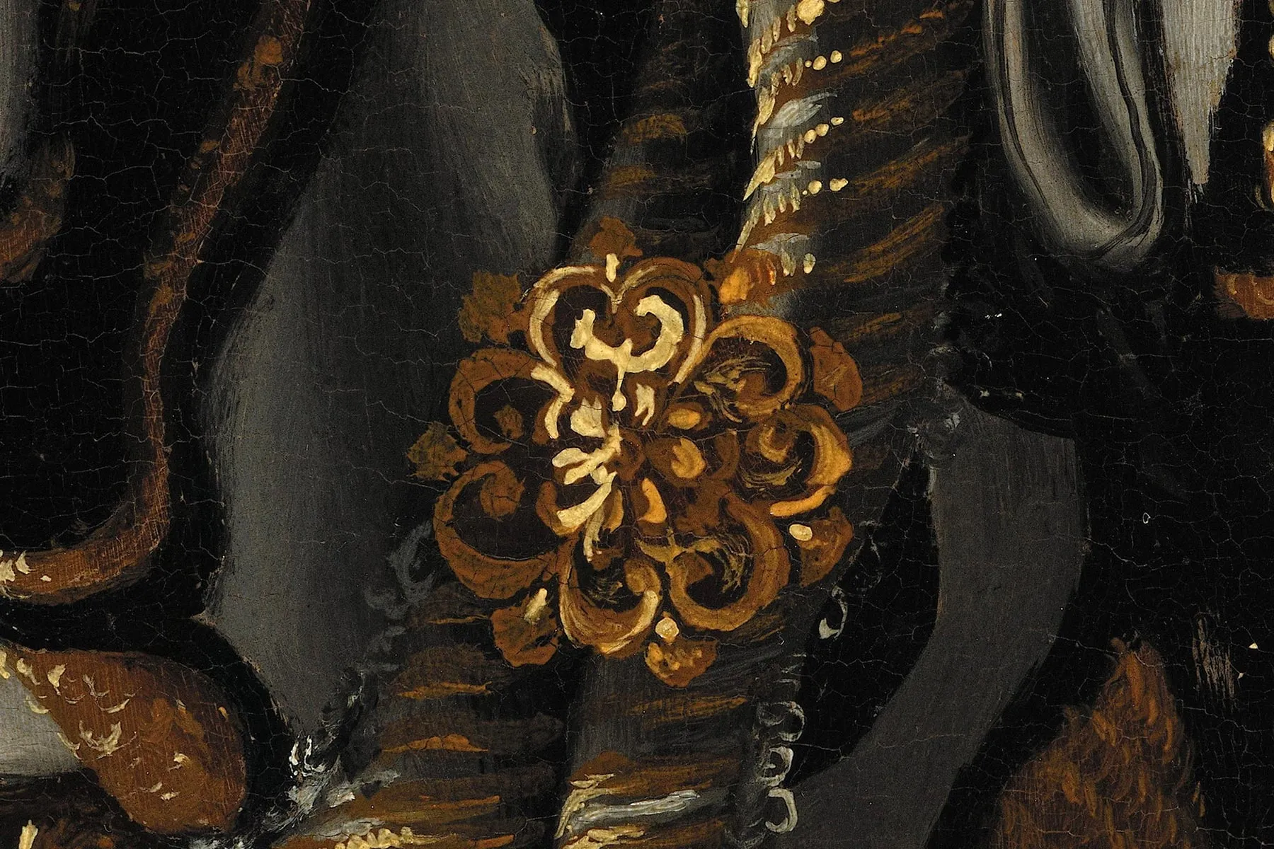 布龙齐诺《托莱多的埃利诺拉肖像》超高清大图局部细节 (21)