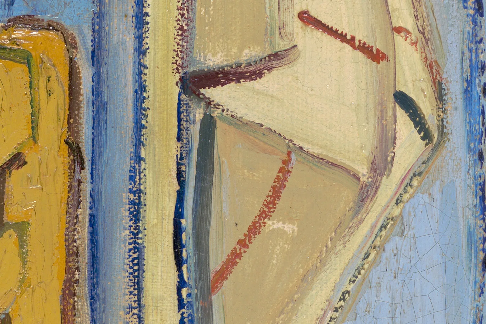 梵高《在阿尔勒的卧室》第三版超高清大图局部 (8)