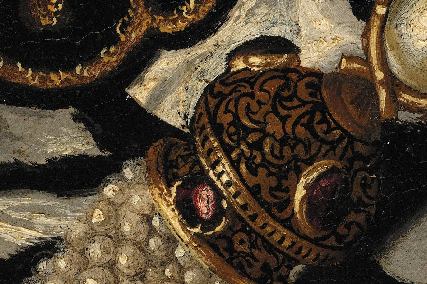 布龙齐诺《托莱多的埃利诺拉肖像》超高清大图局部细节 (24)