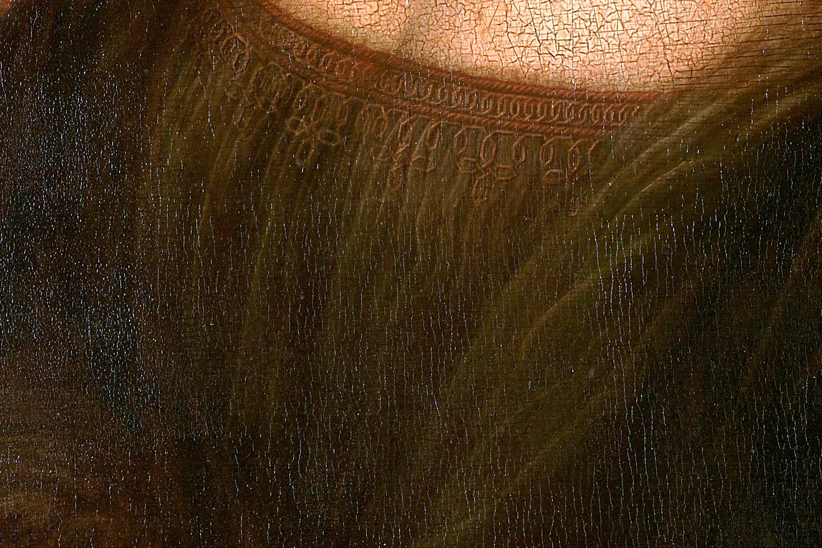 达·芬奇《蒙娜丽莎》高清大图局部 (7)