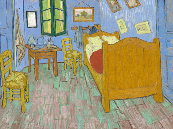 梵高《在阿尔勒的卧室》第二版(芝加哥艺术博物馆藏)
