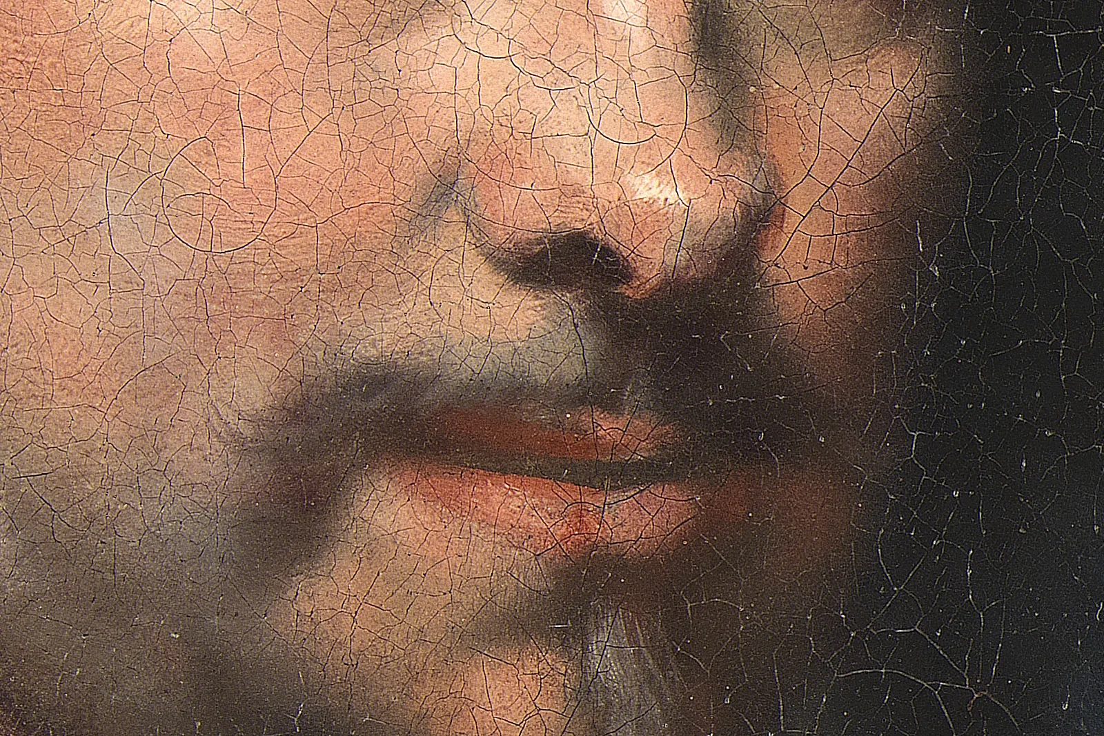 卡雷尔·范·曼德油画人物《艺术家和他的家人》超高清大图局部 (2)