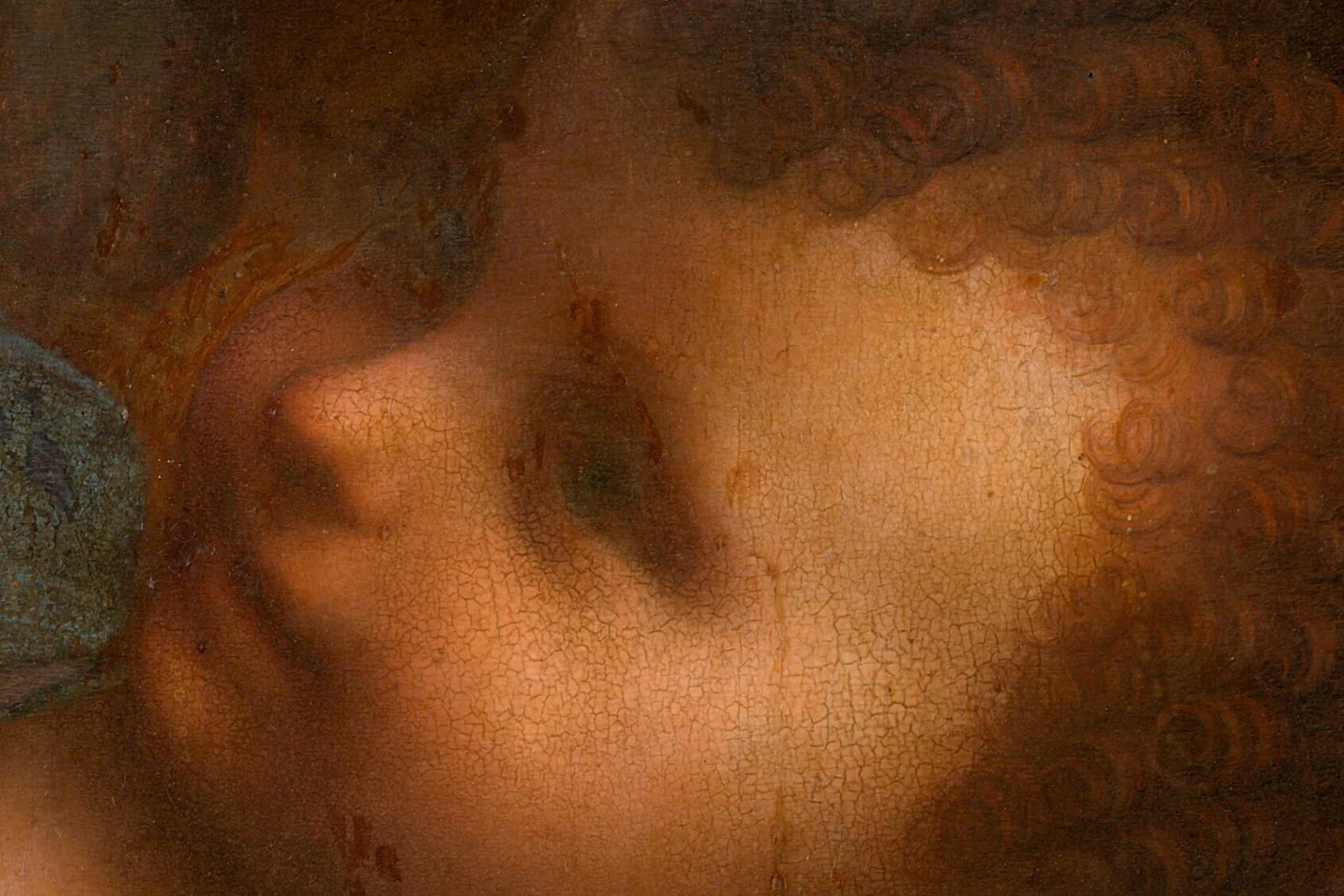 达·芬奇《圣母子与圣安妮》超高清大图局部 (3)