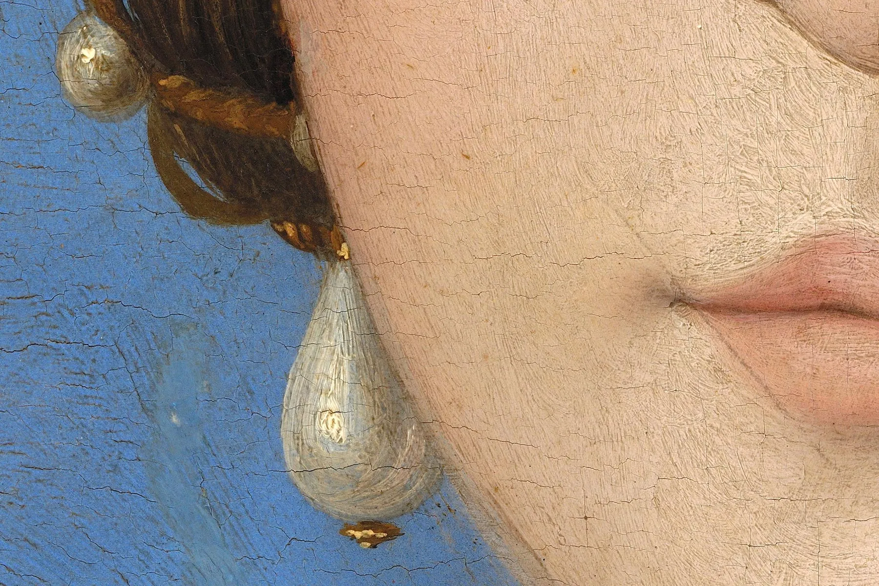 布龙齐诺《托莱多的埃利诺拉肖像》超高清大图局部细节 (6)