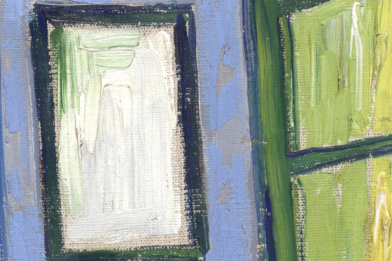 梵高《在阿尔勒的卧室》第二版超高清大图局部 (9)