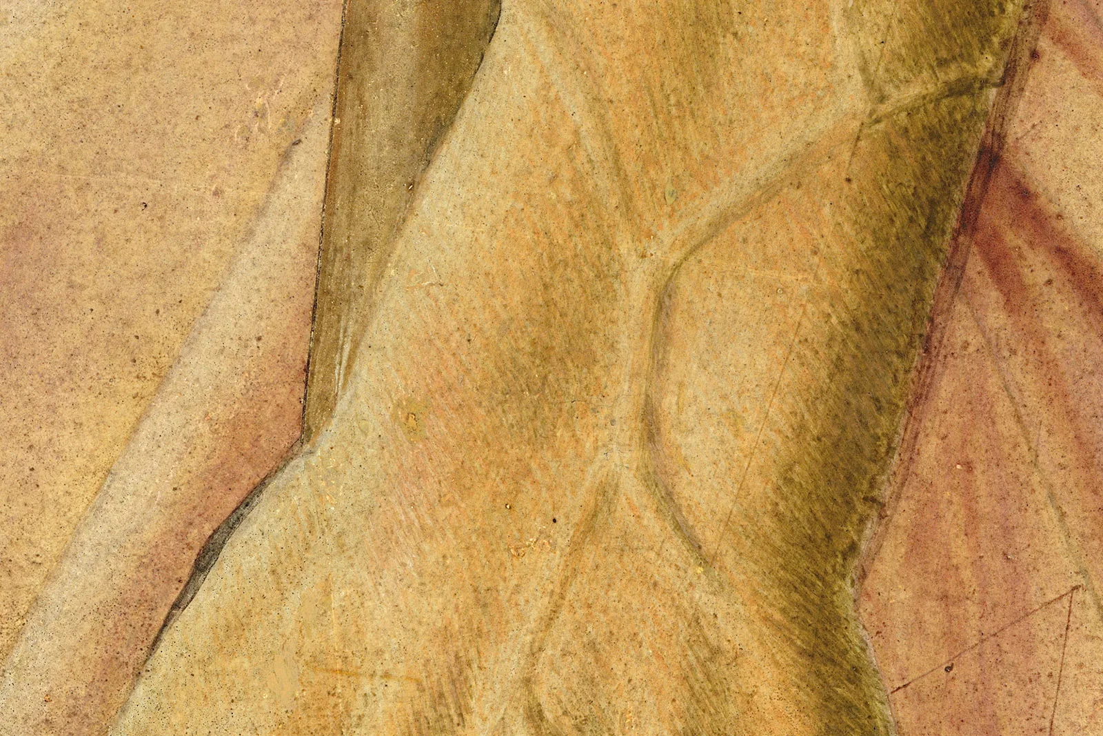 韦罗基奥工作室、达芬奇《基督受洗》超高清大图局部-(18)