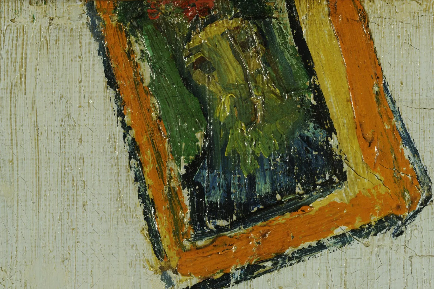 梵高《在阿尔勒的卧室》第一版超高清大图局部 (4)