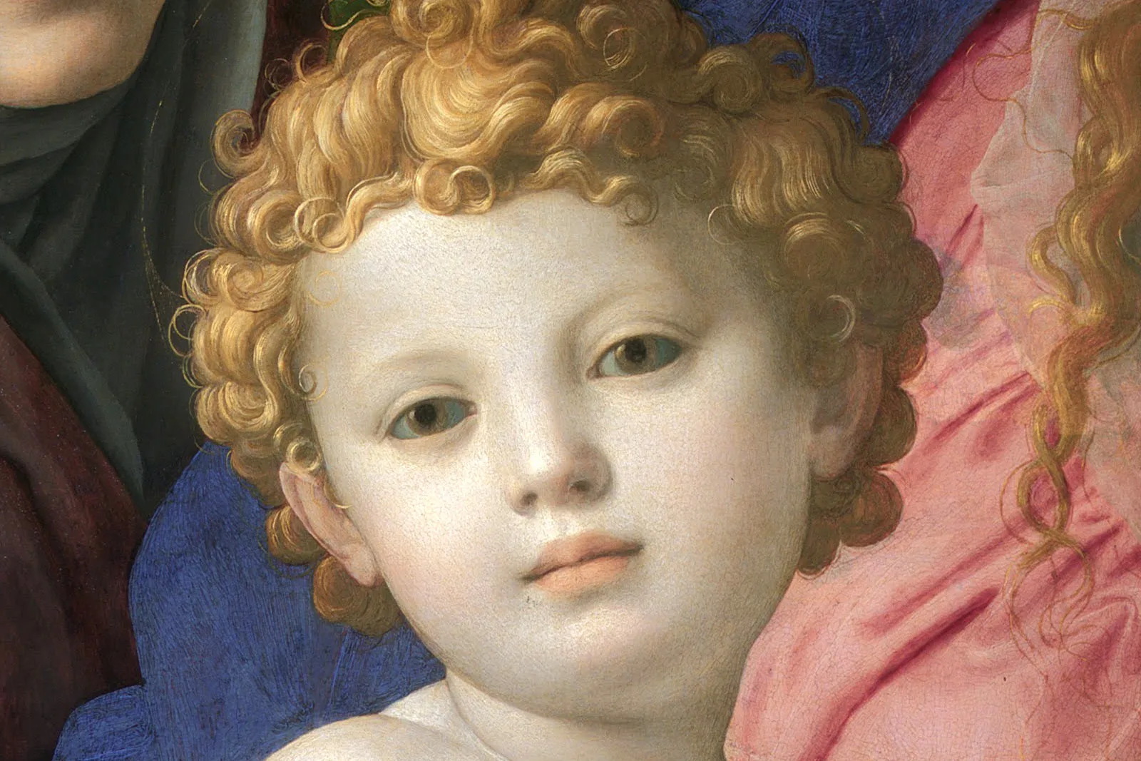 布龙齐诺《圣安娜与幼年施洗约翰相伴的圣家族》局部 (3)