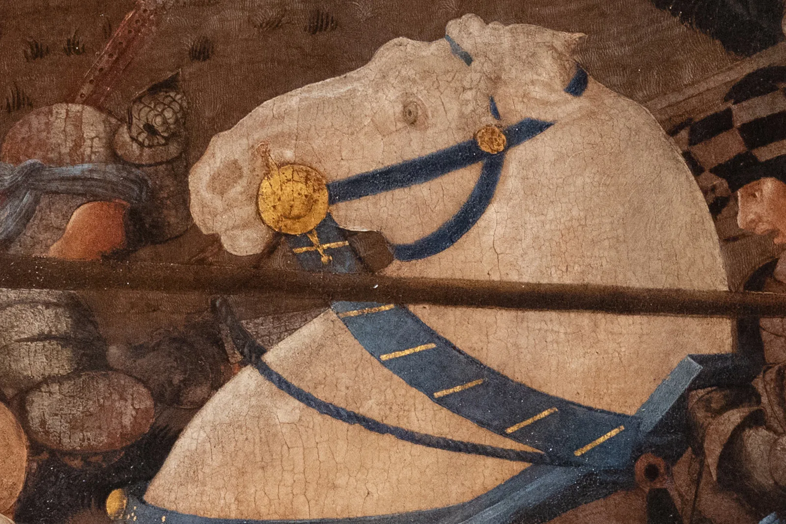 保罗·乌切洛《耶稣受难图》三联画高清大图局部 (3)