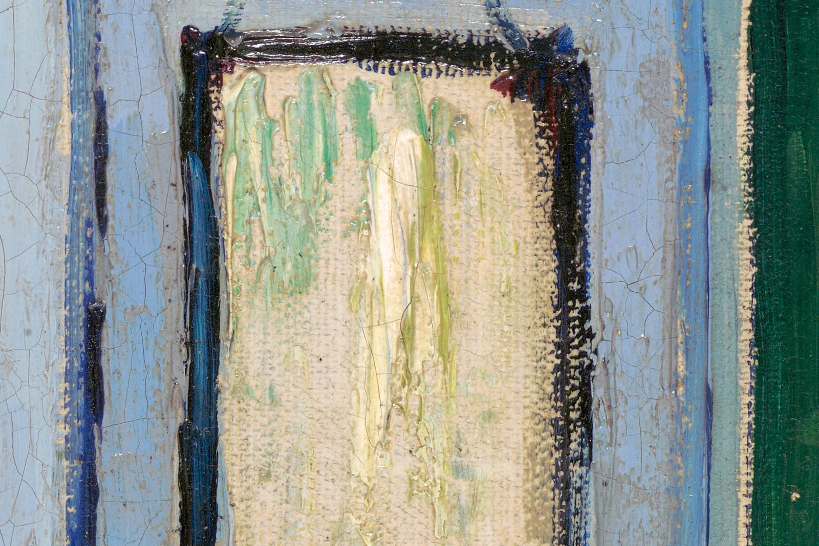 梵高《在阿尔勒的卧室》第三版超高清大图局部 (9)