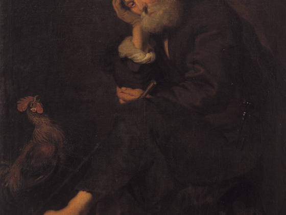 卡雷尔·范·曼德油画人物肖像《后悔的彼得》