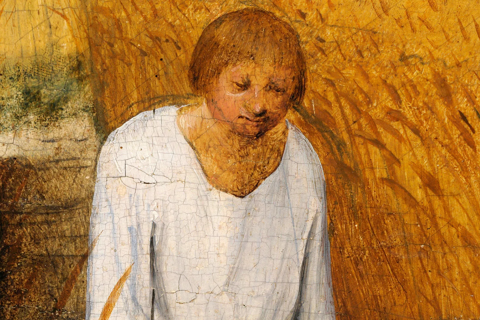 彼得·勃鲁盖尔油画《收割者》超高清大图局部 (4)