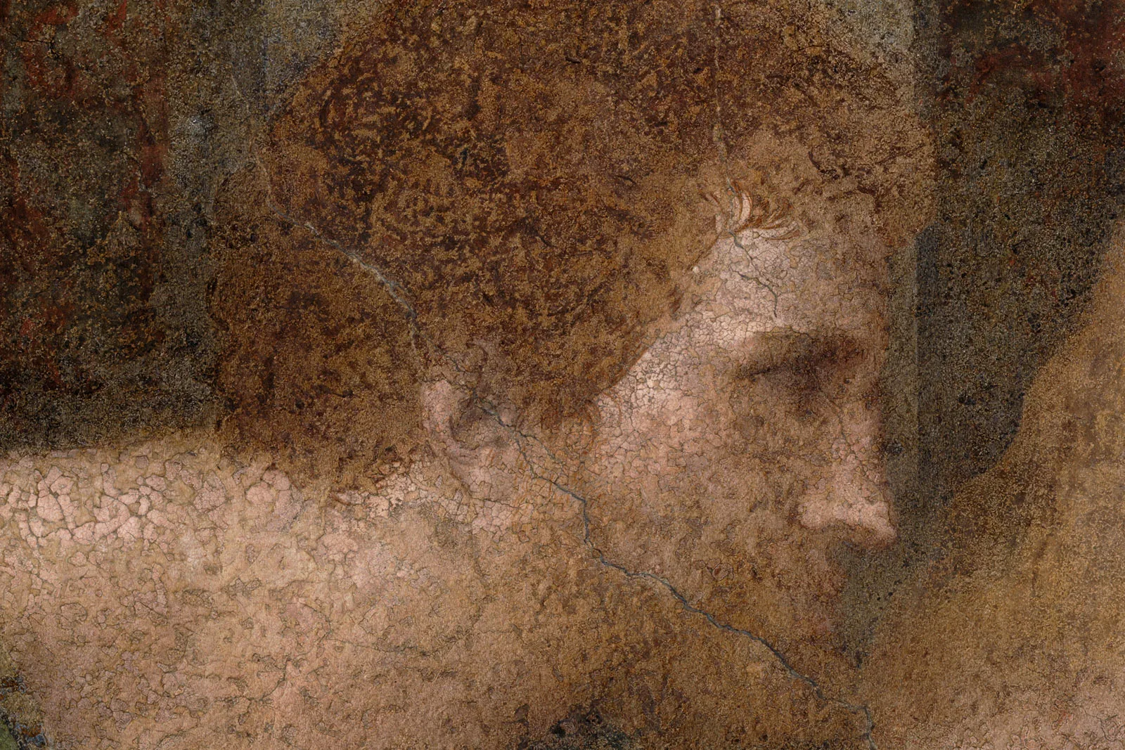 达·芬奇湿壁画《最后的晚餐》超高清大图局部 (4)