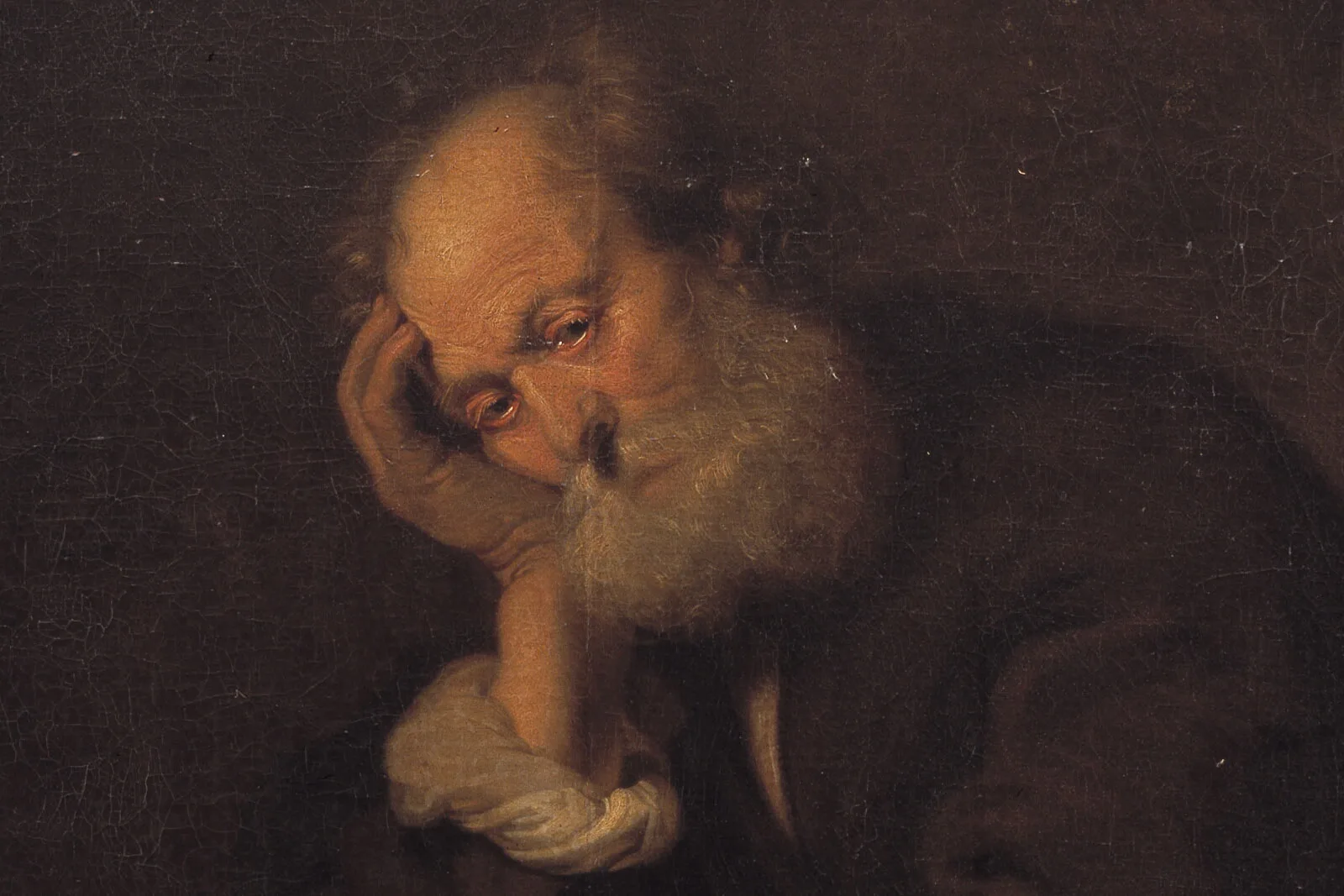 卡雷尔·范·曼德油画人物肖像《后悔的彼得》局部 (1)