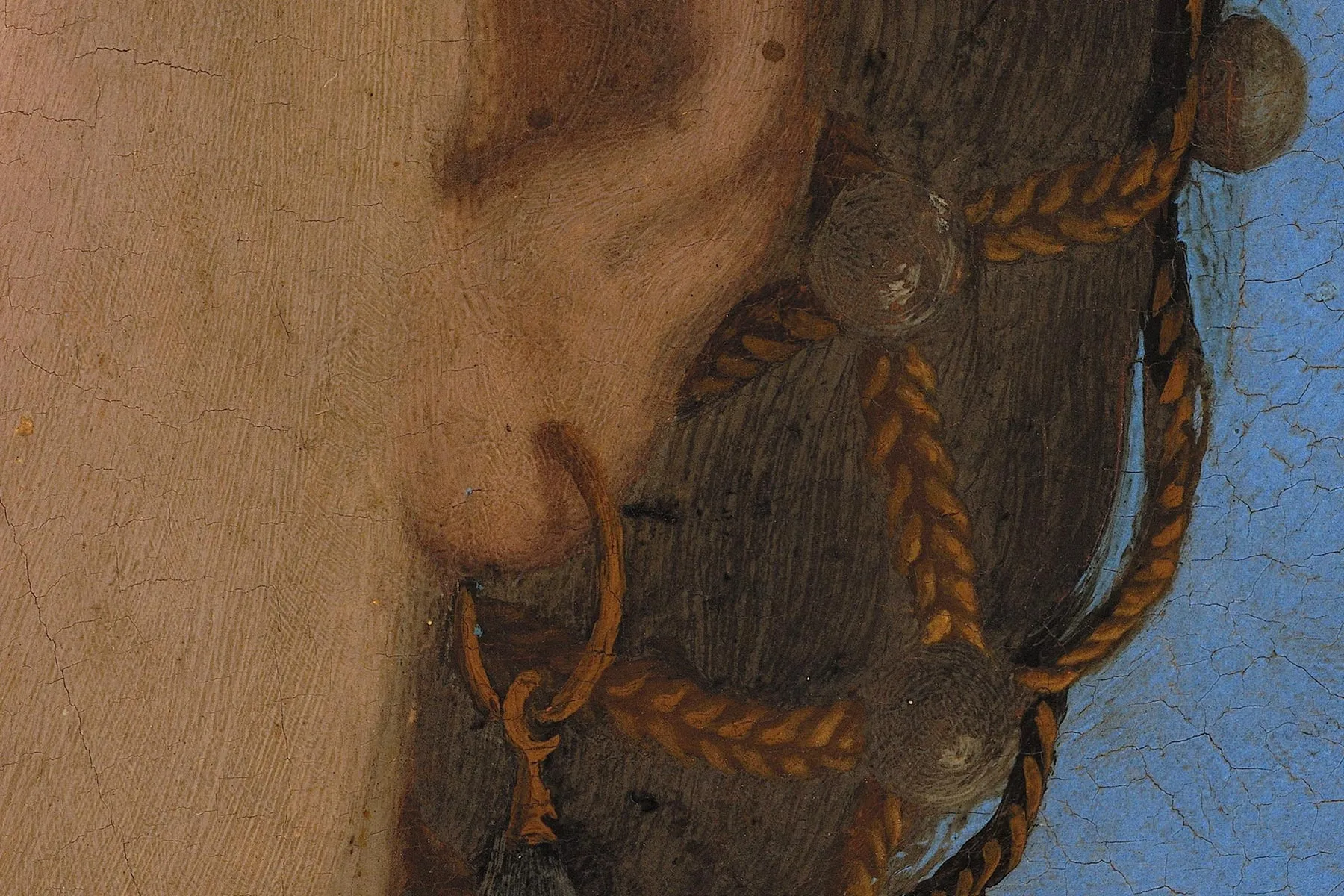 布龙齐诺《托莱多的埃利诺拉肖像》超高清大图局部细节 (5)