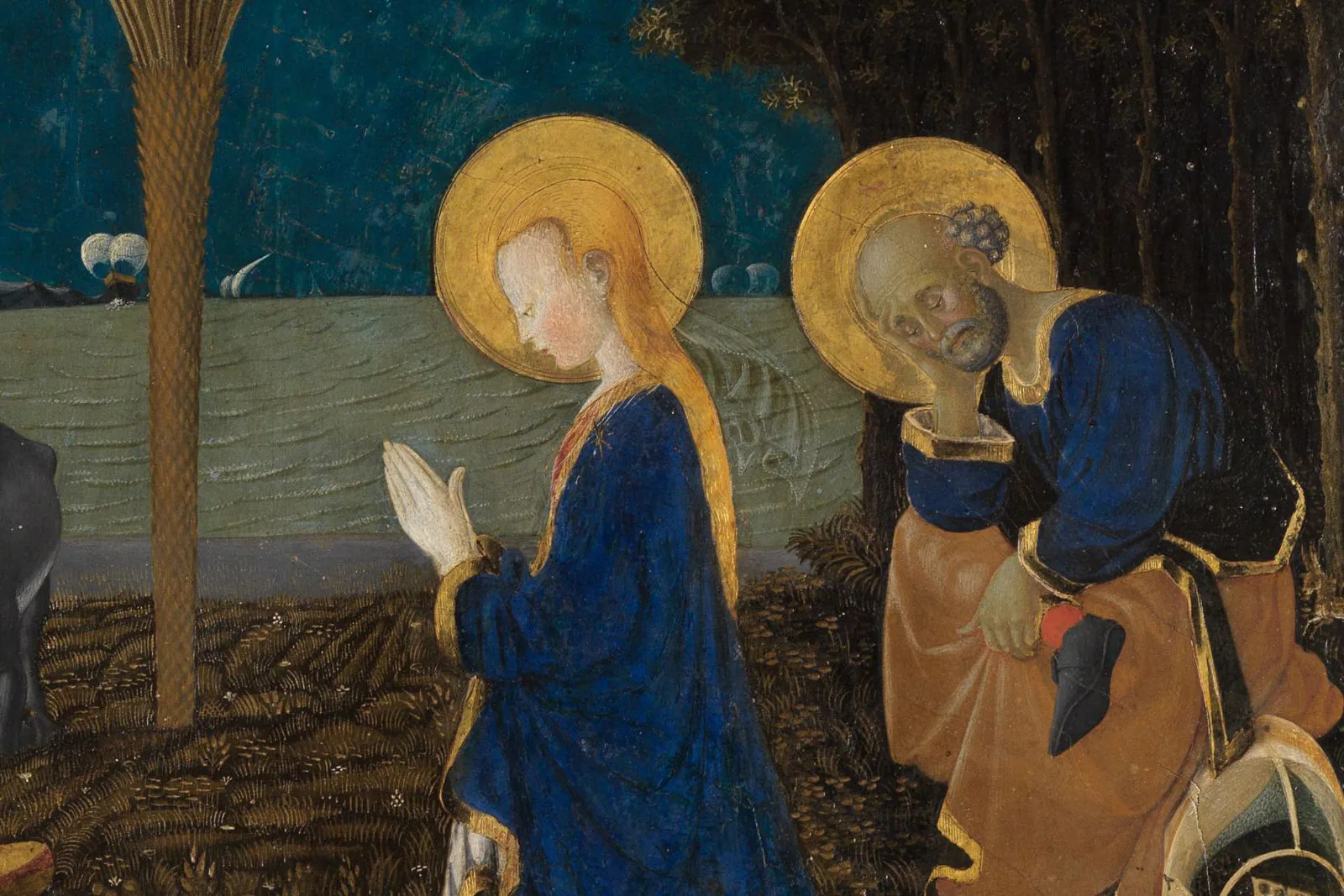 保罗·乌切洛《圣婴朝拜与圣杰罗姆、圣抹大拉的马利亚及圣尤斯塔斯》局部 (2)