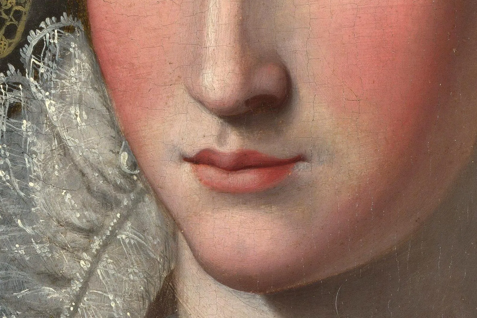 样式主义肖像画作品《一位女士的肖像》局部 (3)