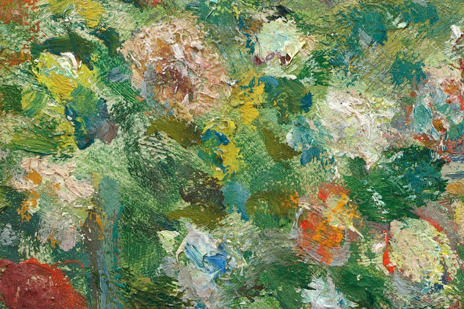 莫奈油画作品《阿让特伊的艺术家花园》高清大图局部 (3)