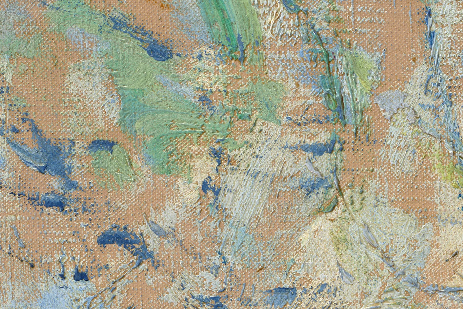 印象派莫奈油画作品《坐在柳树下的女子》超高清大图局部 (11)