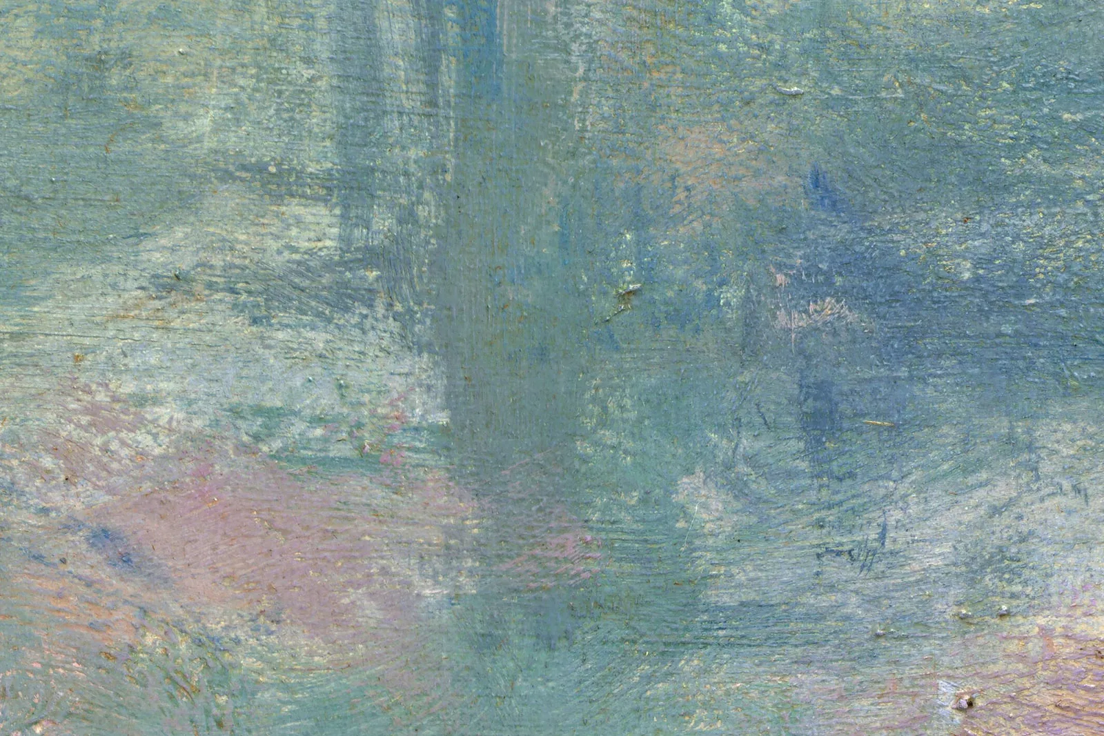 印象派克劳德·莫奈作品《滑铁卢桥,灰蒙蒙的一天》超高清大图局部 (4)