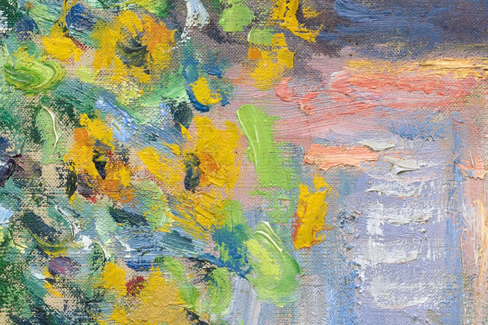 印象派莫奈油画作品《维特伊的艺术家花园》高清大图局部 (9)