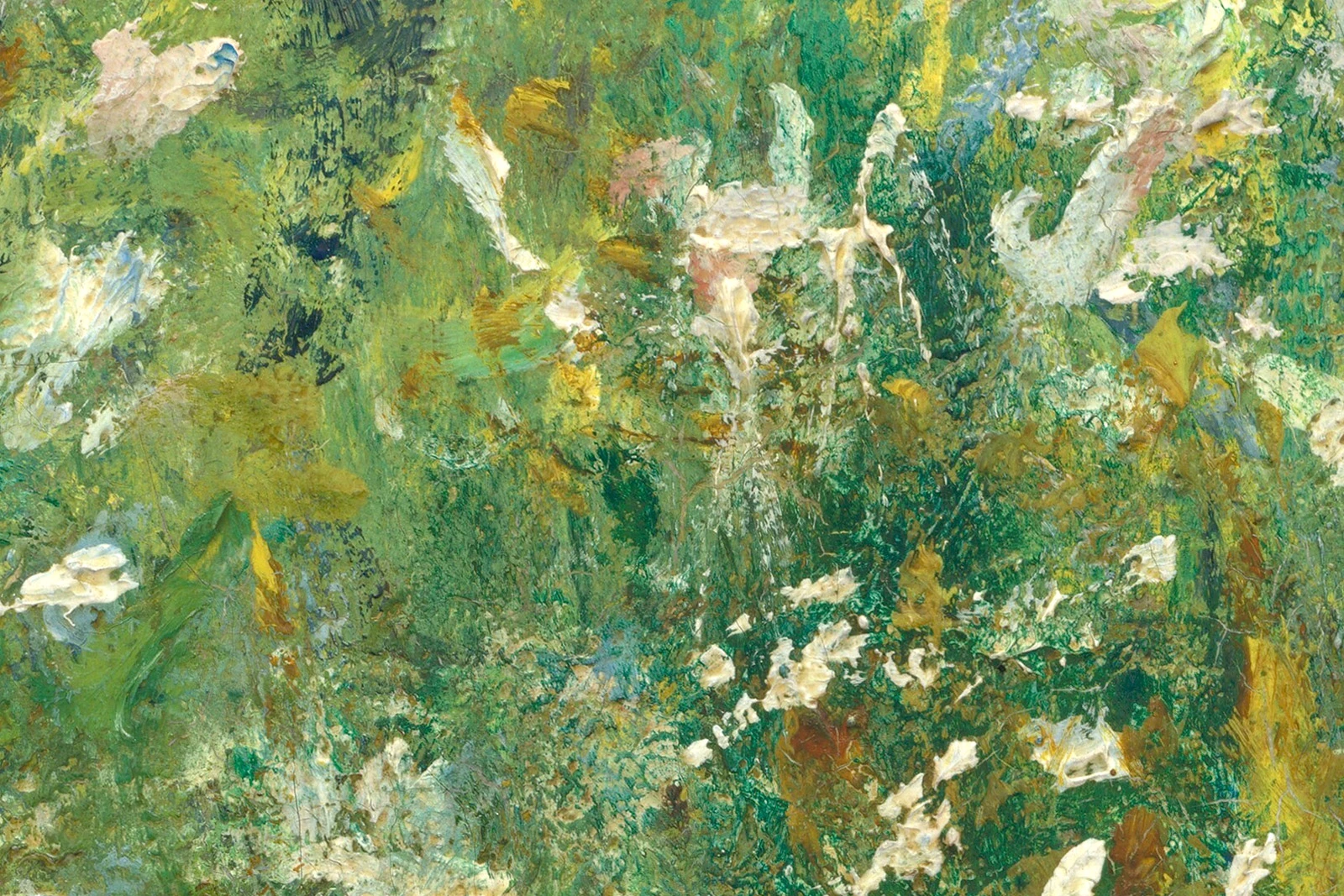 印象派莫奈风景画《塞纳河畔,维特伊》高清大图局部 (3)