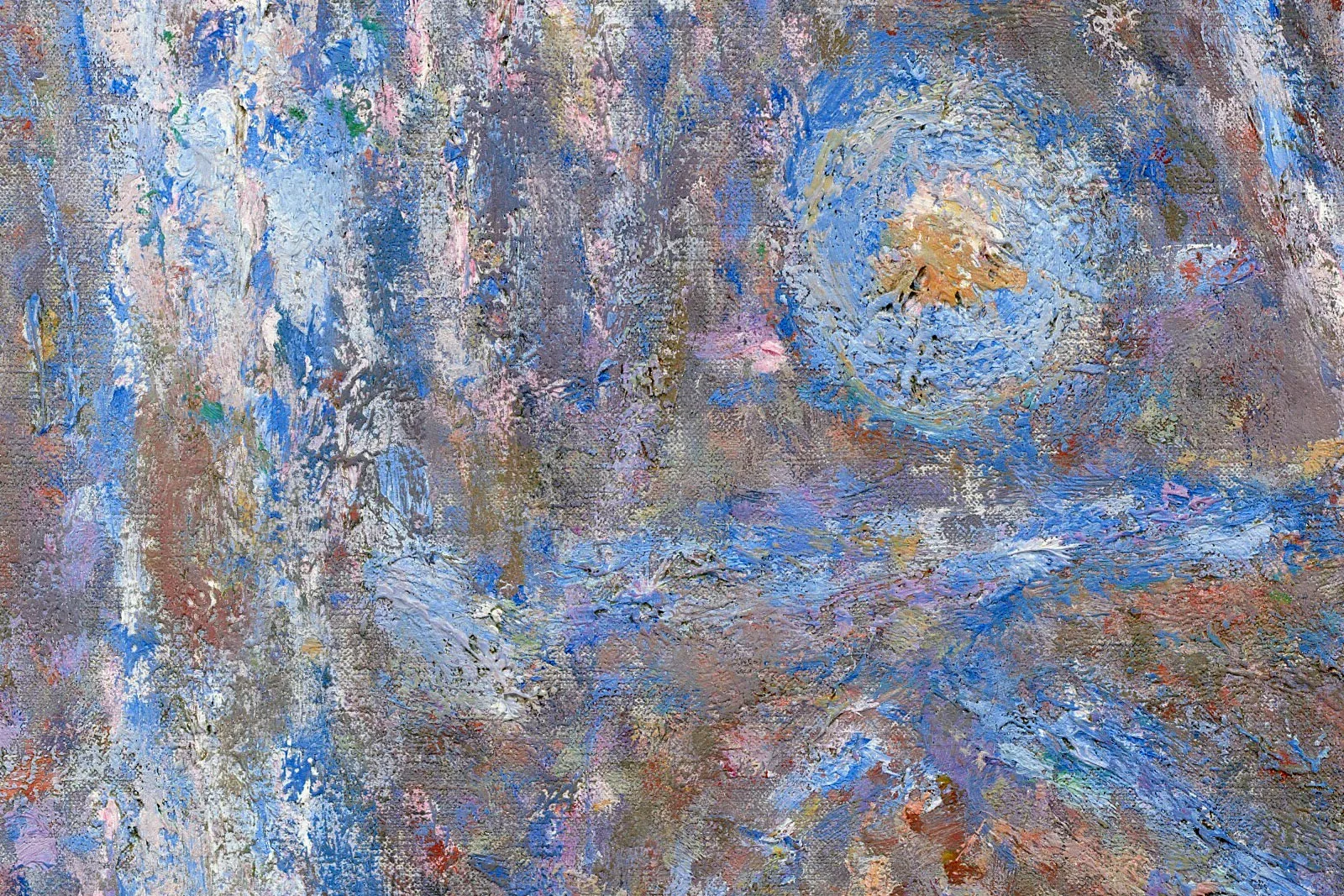 印象派莫奈油画《鲁昂大教堂西立面》局部 (3)