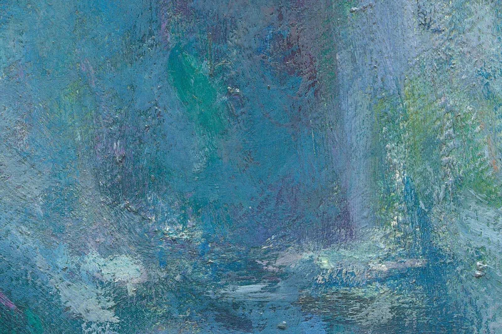 印象派莫奈油画作品《威尼斯穆拉宫》超高清大图局部 (4)