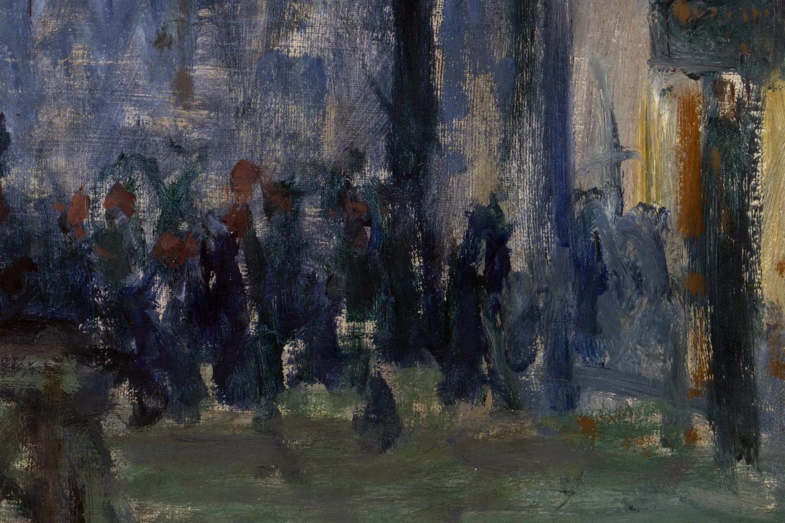 印象派克劳德·莫奈油画《诺曼底列车抵达圣拉扎尔车站》局部 (1)