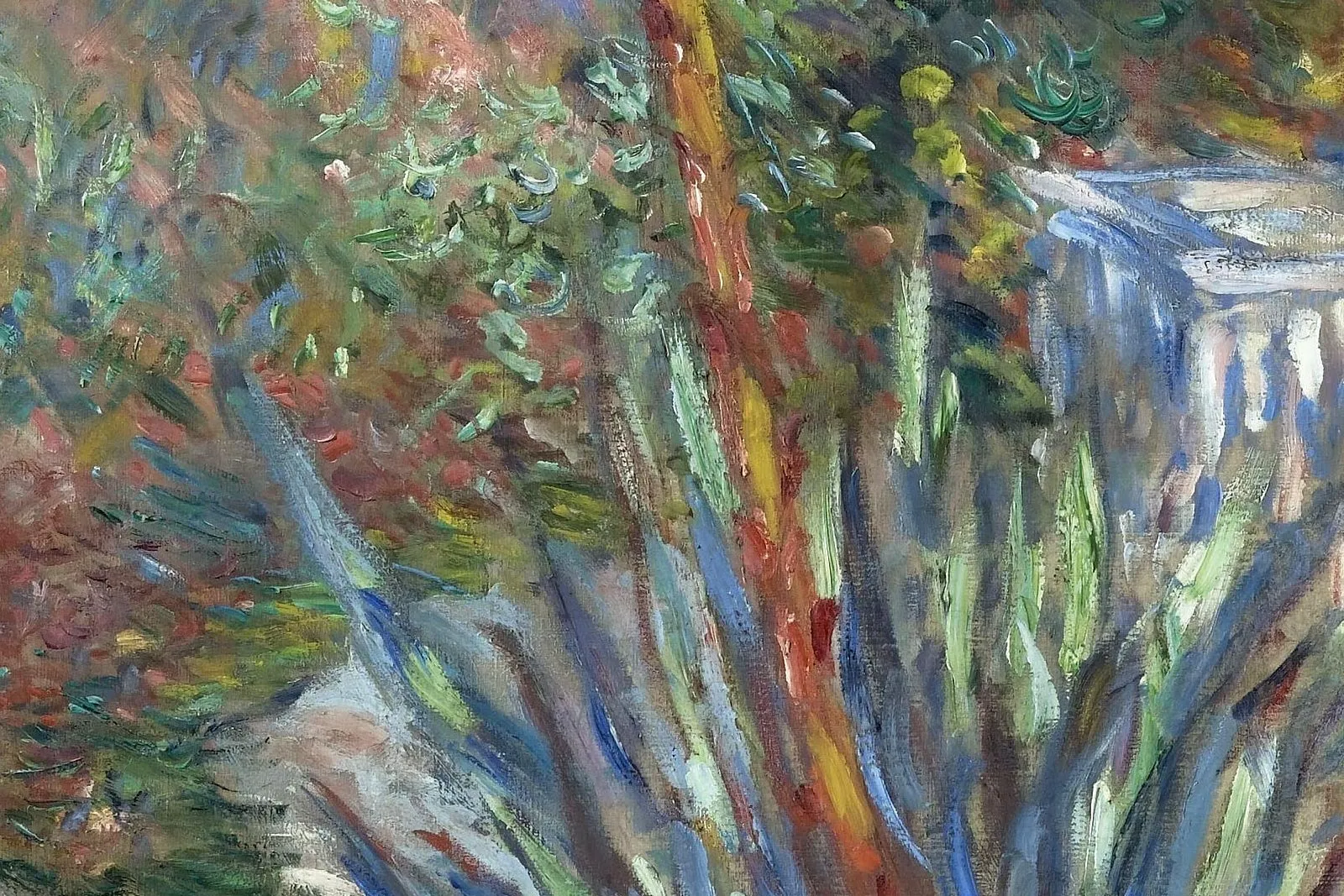 克劳德·莫奈油画风景《博尔迪盖拉的别墅 》局部 (3)