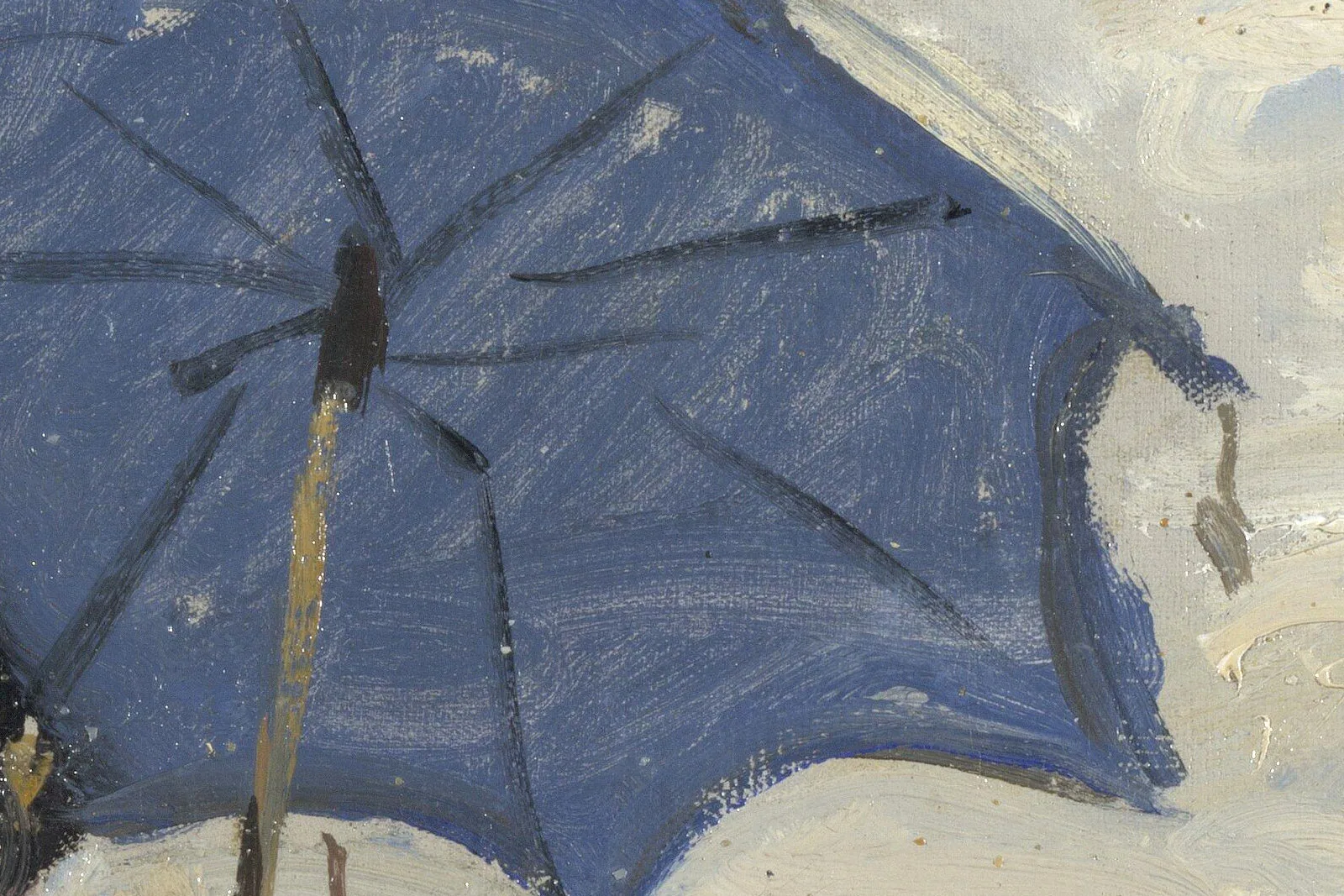 莫奈油画作品《特鲁维尔海滩》局部 (2)