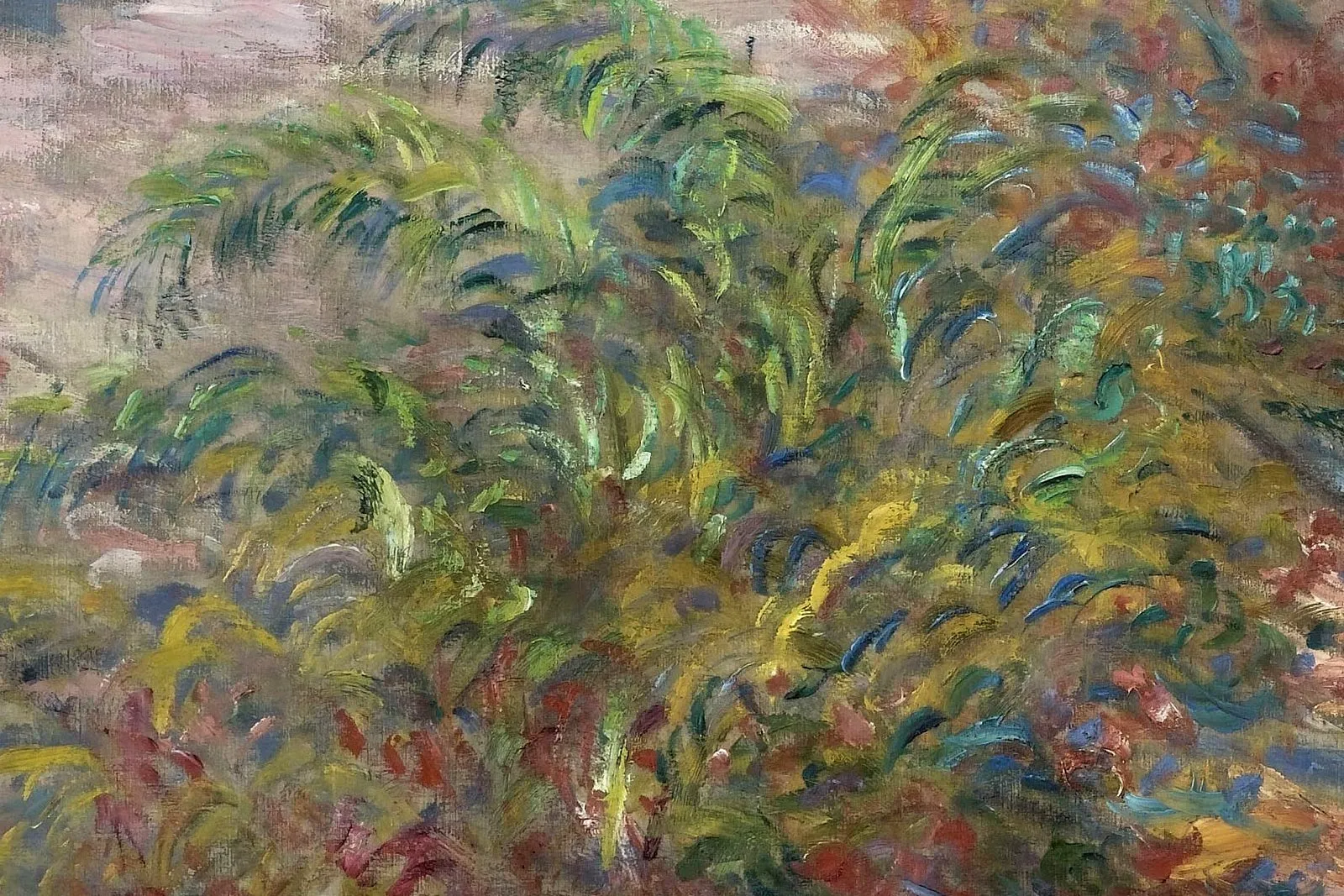 克劳德·莫奈油画风景《博尔迪盖拉的别墅 》局部 (4)