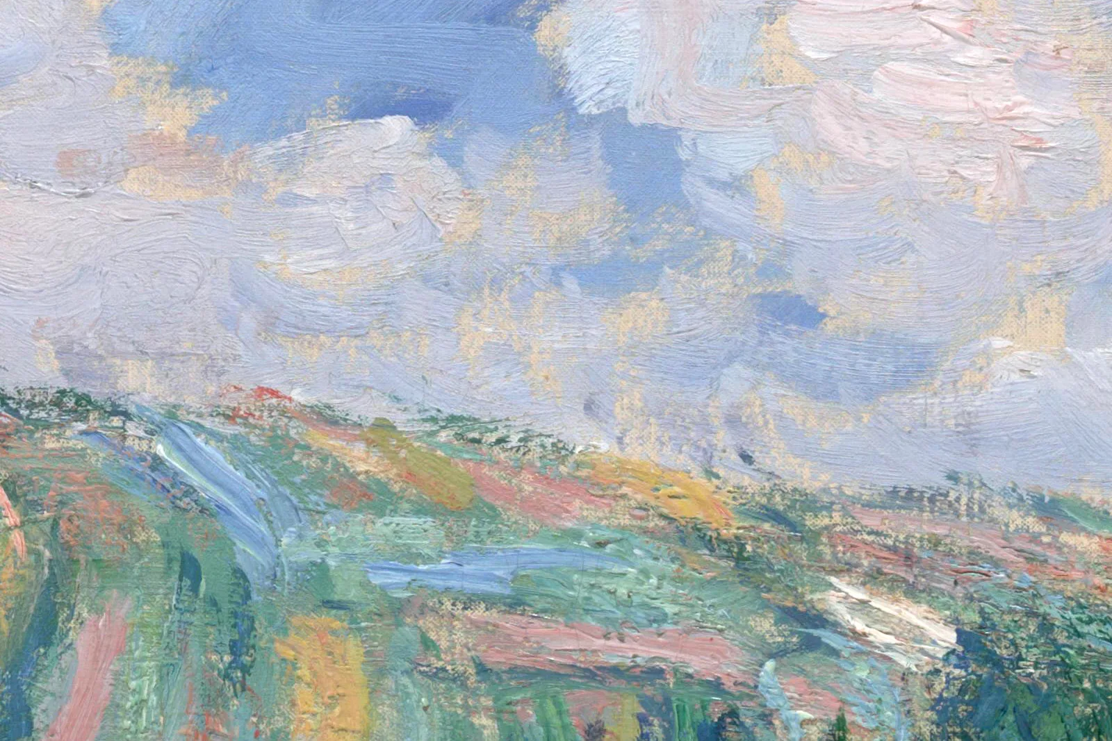 印象派莫奈油画风景《维特伊圣马丁岛小径》局部 (1)