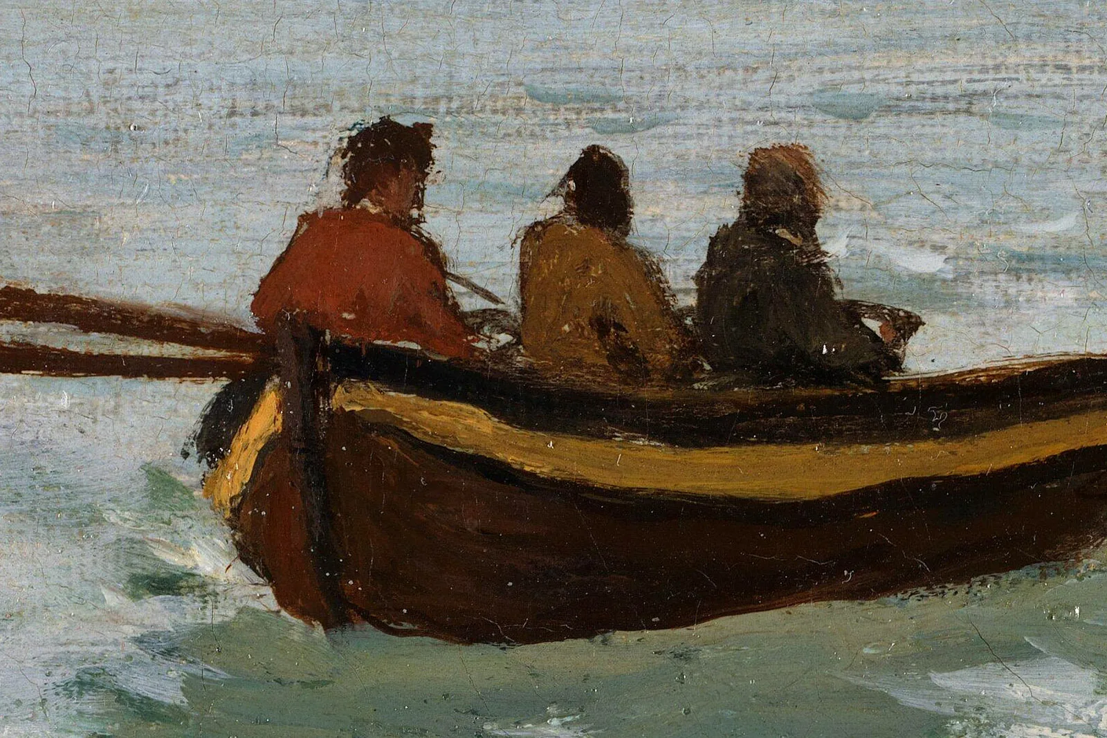 莫奈风景《拉埃沃角,圣阿德雷斯》局部 (1)