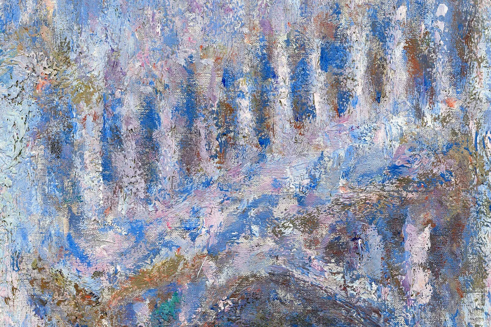 印象派莫奈油画《鲁昂大教堂西立面》局部 (1)